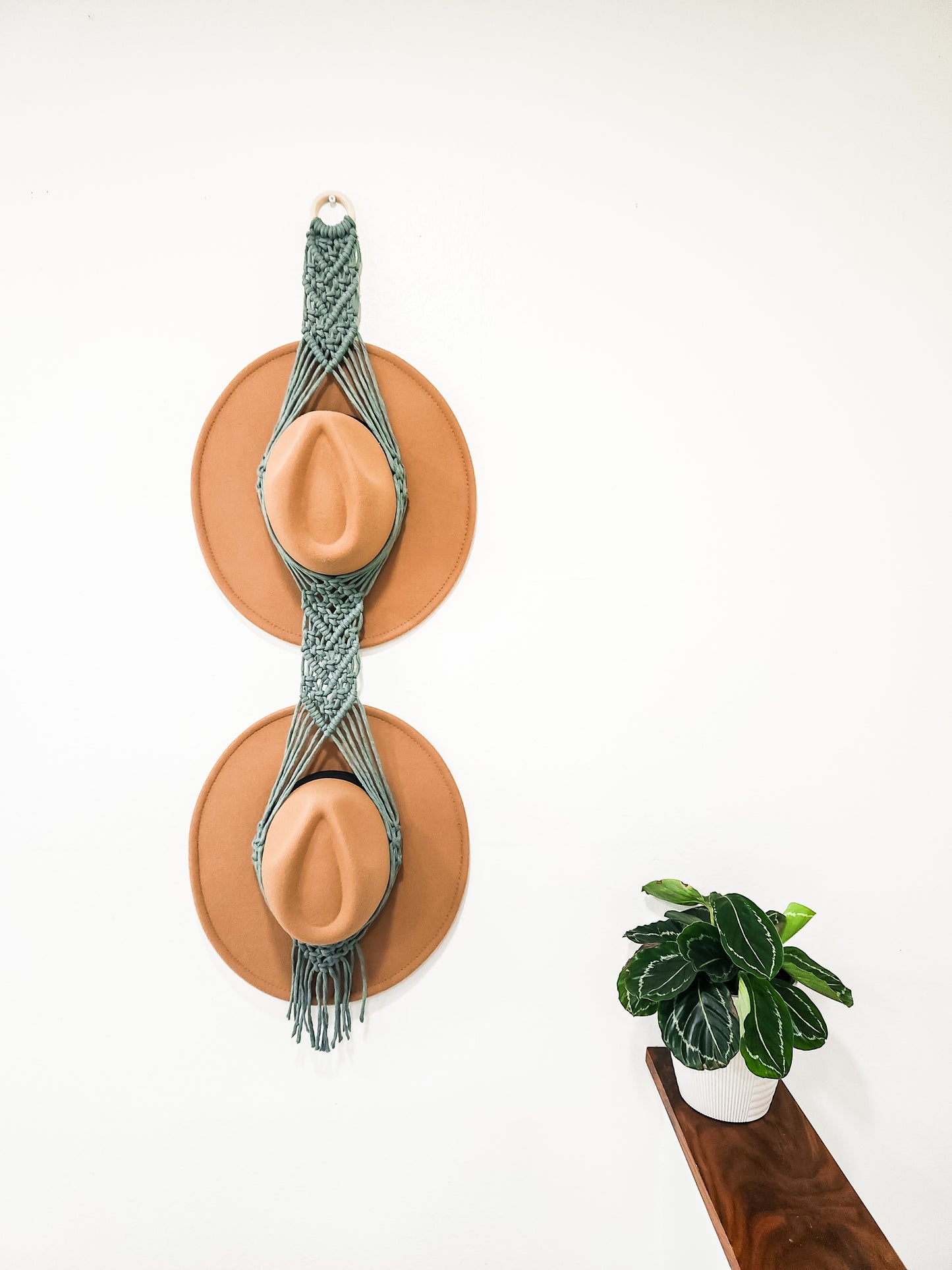 Double Macrame Hat Hanger