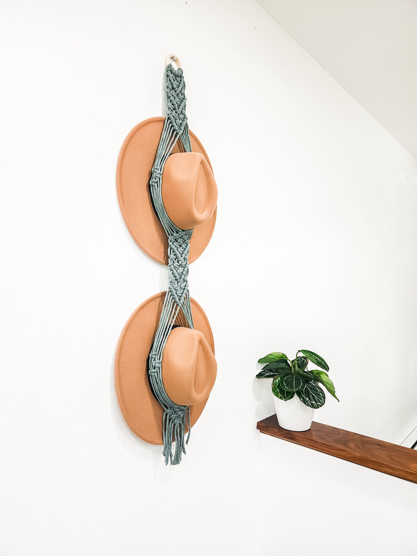 Double Macrame Hat Hanger