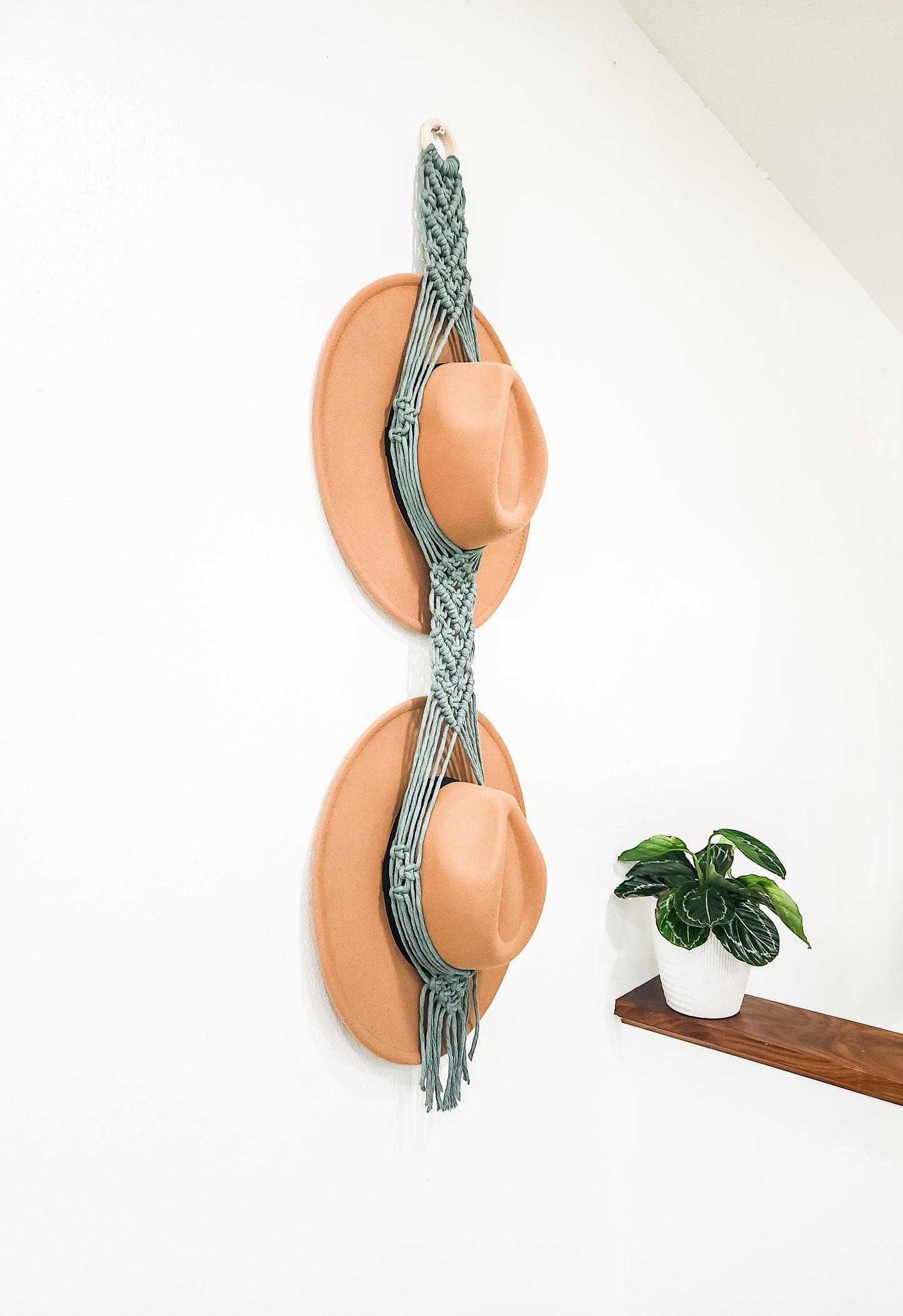 Double Macrame Hat Hanger