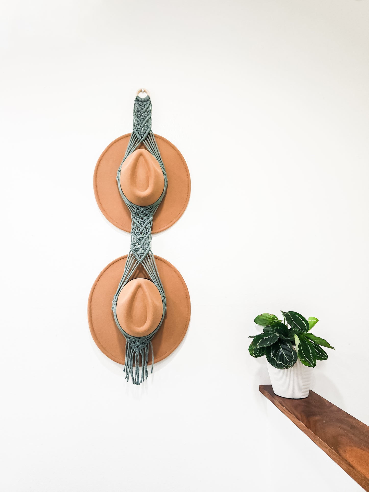 Double Macrame Hat Hanger