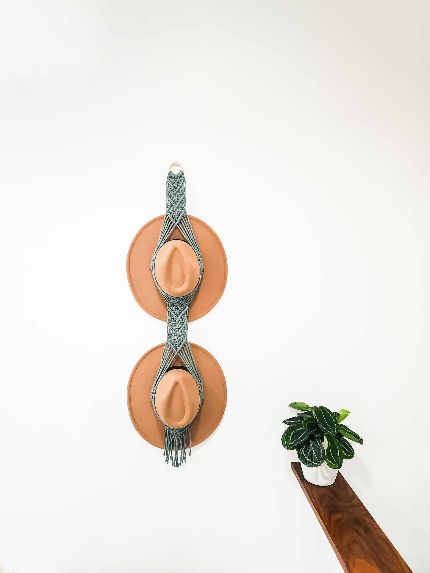 Double Macrame Hat Hanger