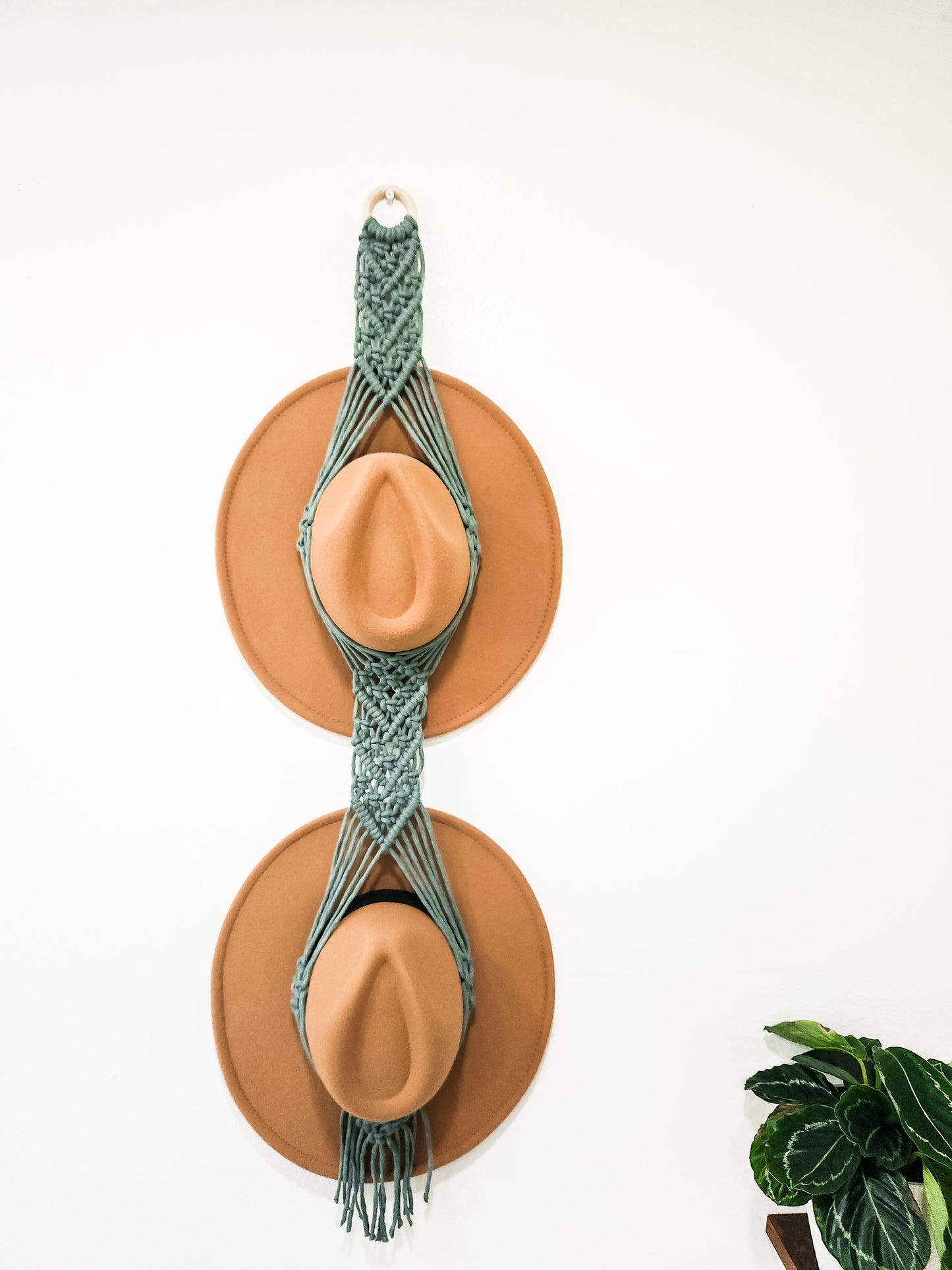 Double Macrame Hat Hanger