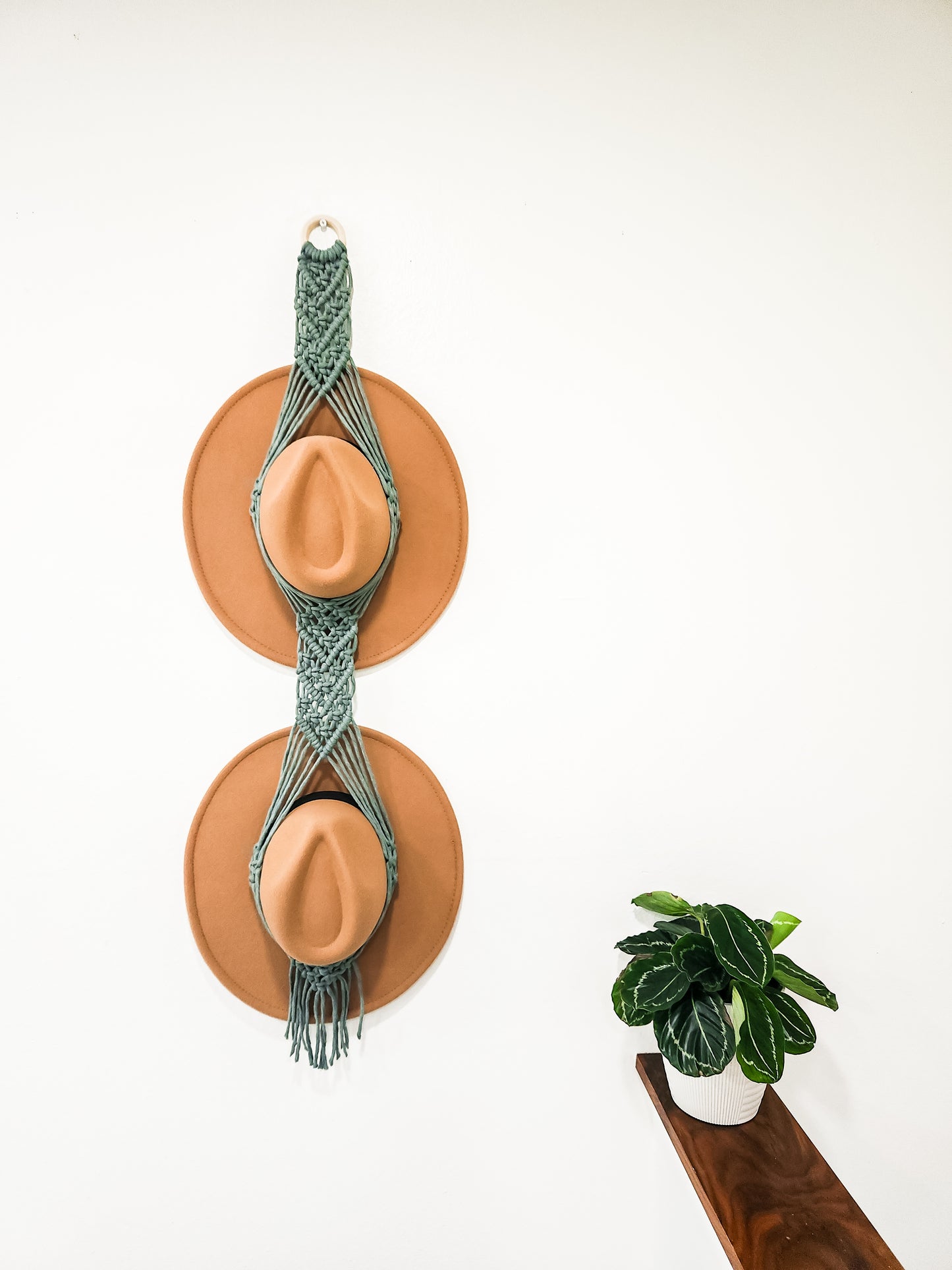 Double Macrame Hat Hanger