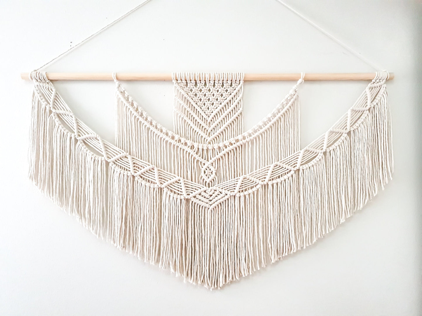 Extra Large Macrame Wall Hanging, 5 Size Options Macrame Wall Art, Woven Wall Hanging, Boho Wall Decor, Macrame, Ivory, Beige,Minimalist