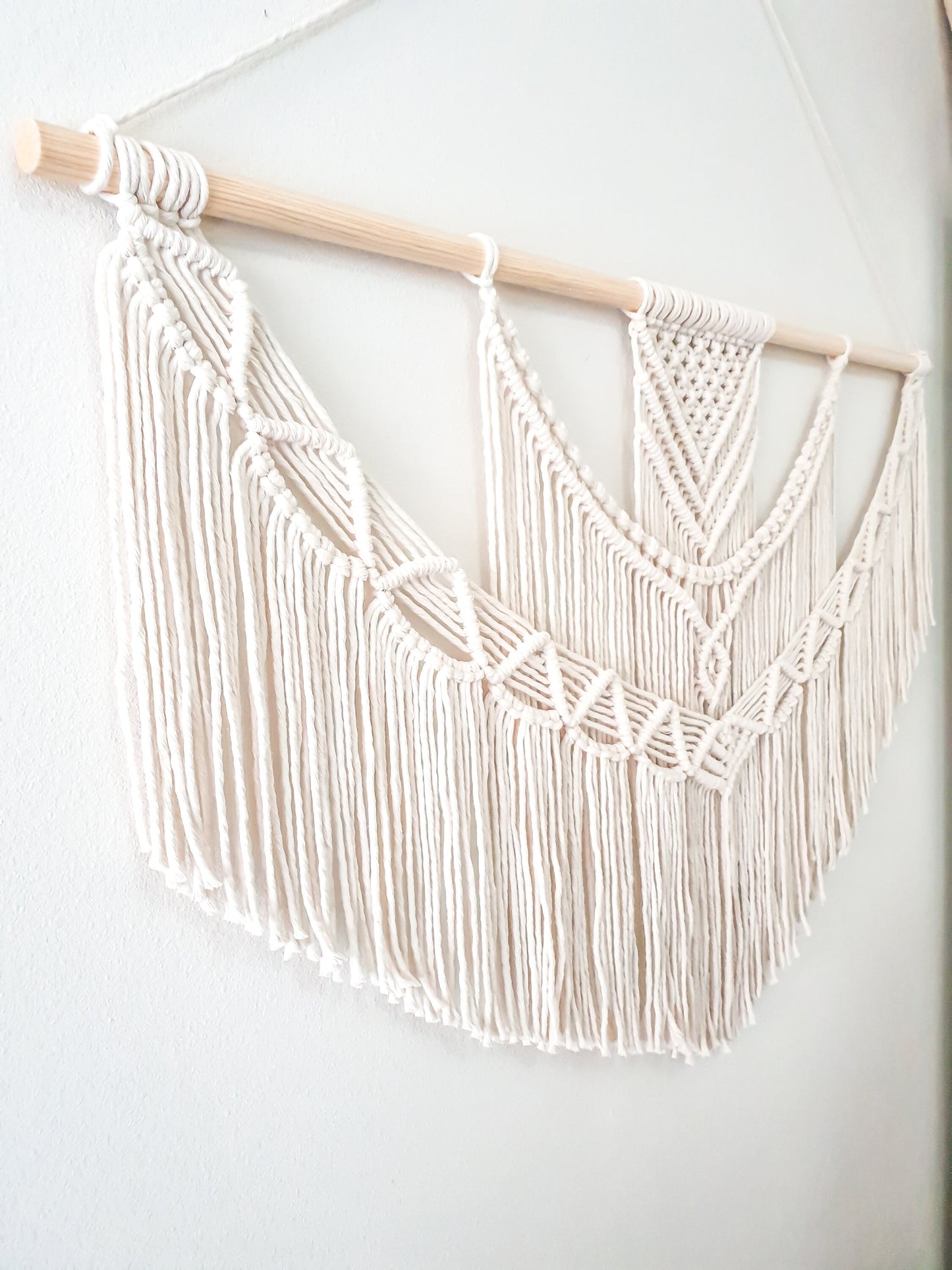 Extra Large Macrame Wall Hanging, 5 Size Options Macrame Wall Art, Woven Wall Hanging, Boho Wall Decor, Macrame, Ivory, Beige,Minimalist