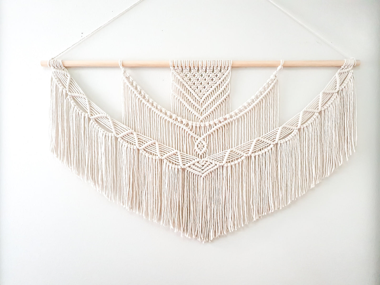 Extra Large Macrame Wall Hanging, 5 Size Options Macrame Wall Art, Woven Wall Hanging, Boho Wall Decor, Macrame, Ivory, Beige,Minimalist