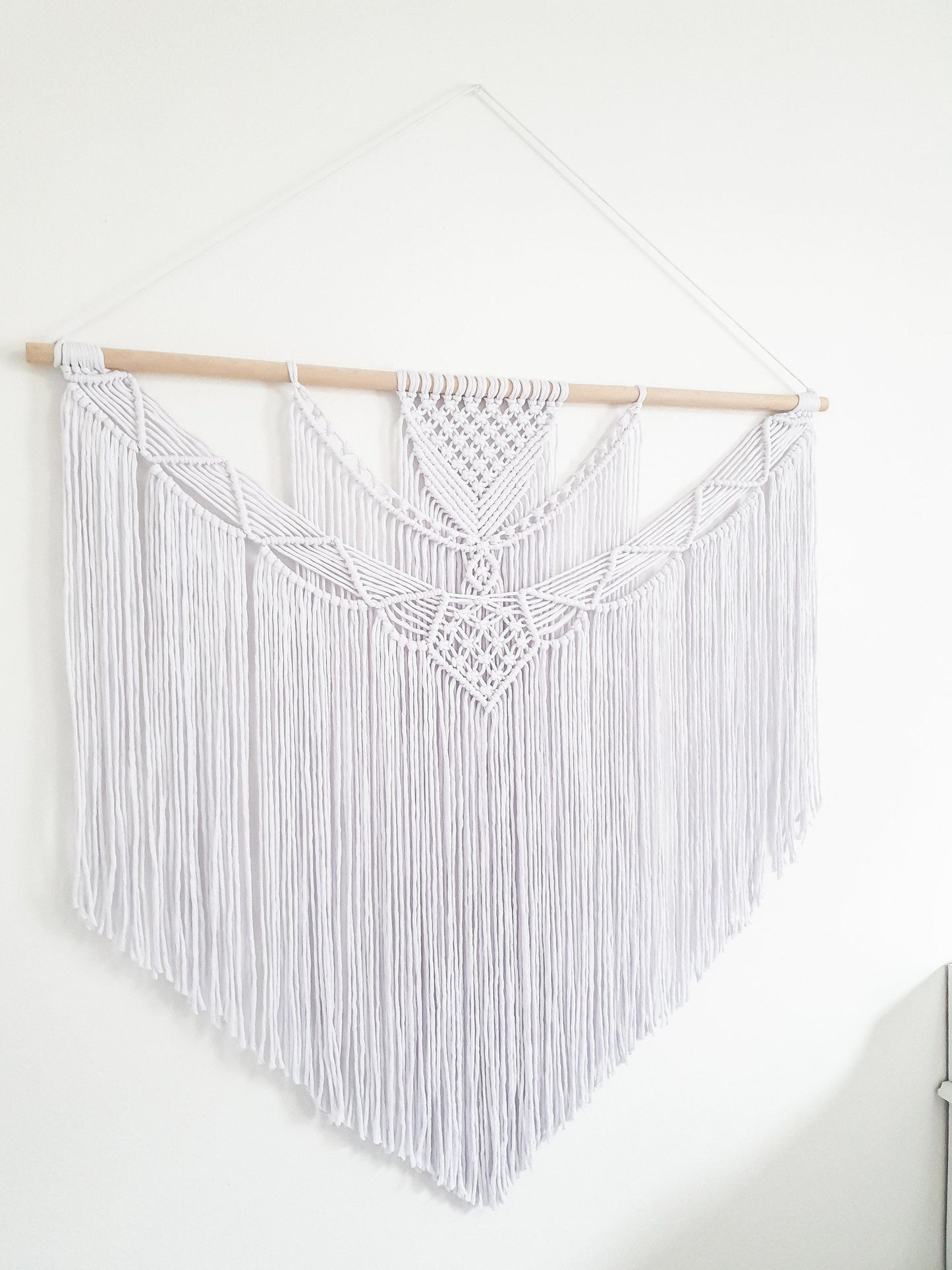 Extra Large Handmade Macrame Wall Hanging // Handmade in United States - Spokane, Washington // 3 Feet Wide and 3 Feet Long