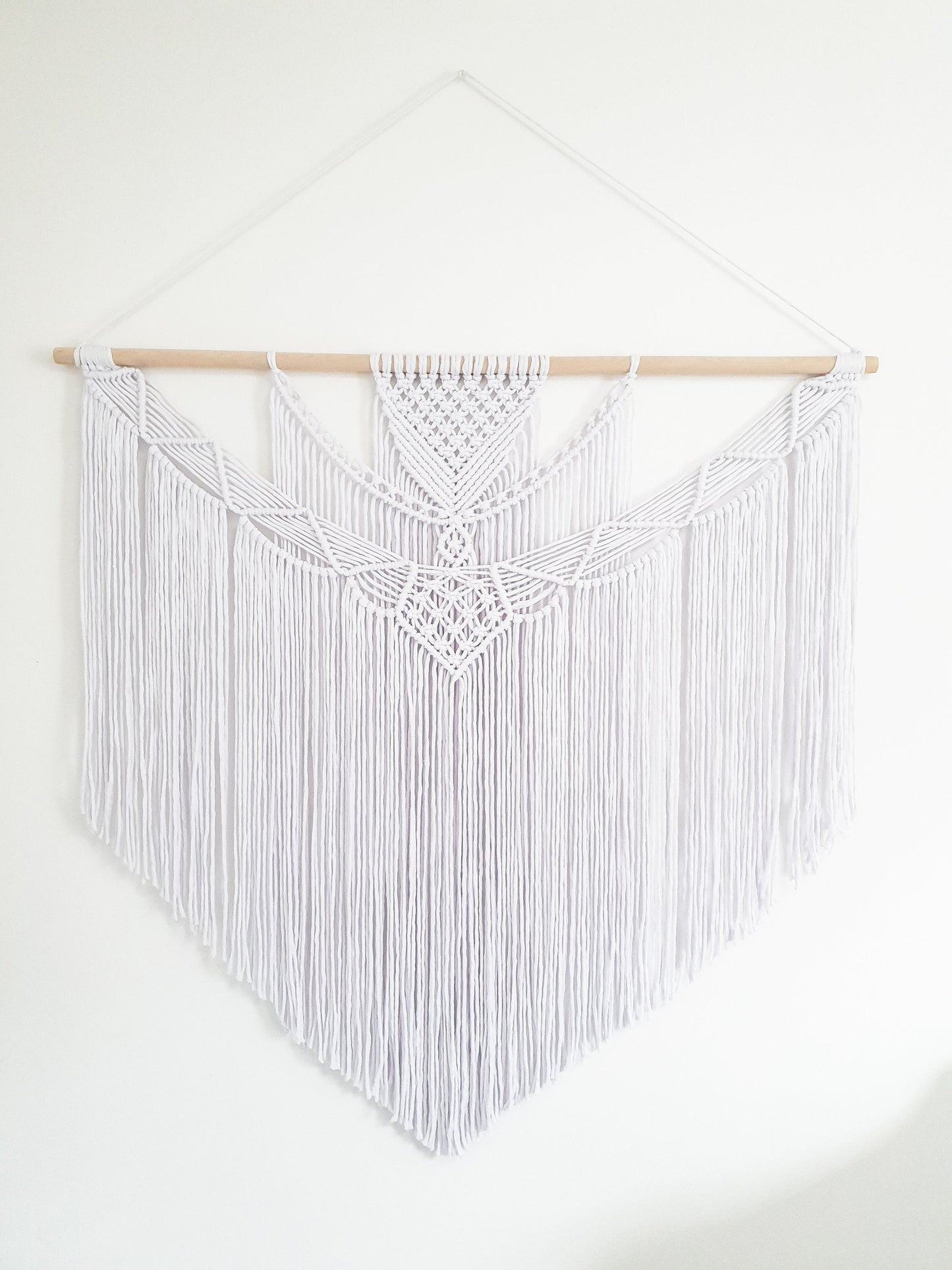 Extra Large Handmade Macrame Wall Hanging // Handmade in United States - Spokane, Washington // 3 Feet Wide and 3 Feet Long