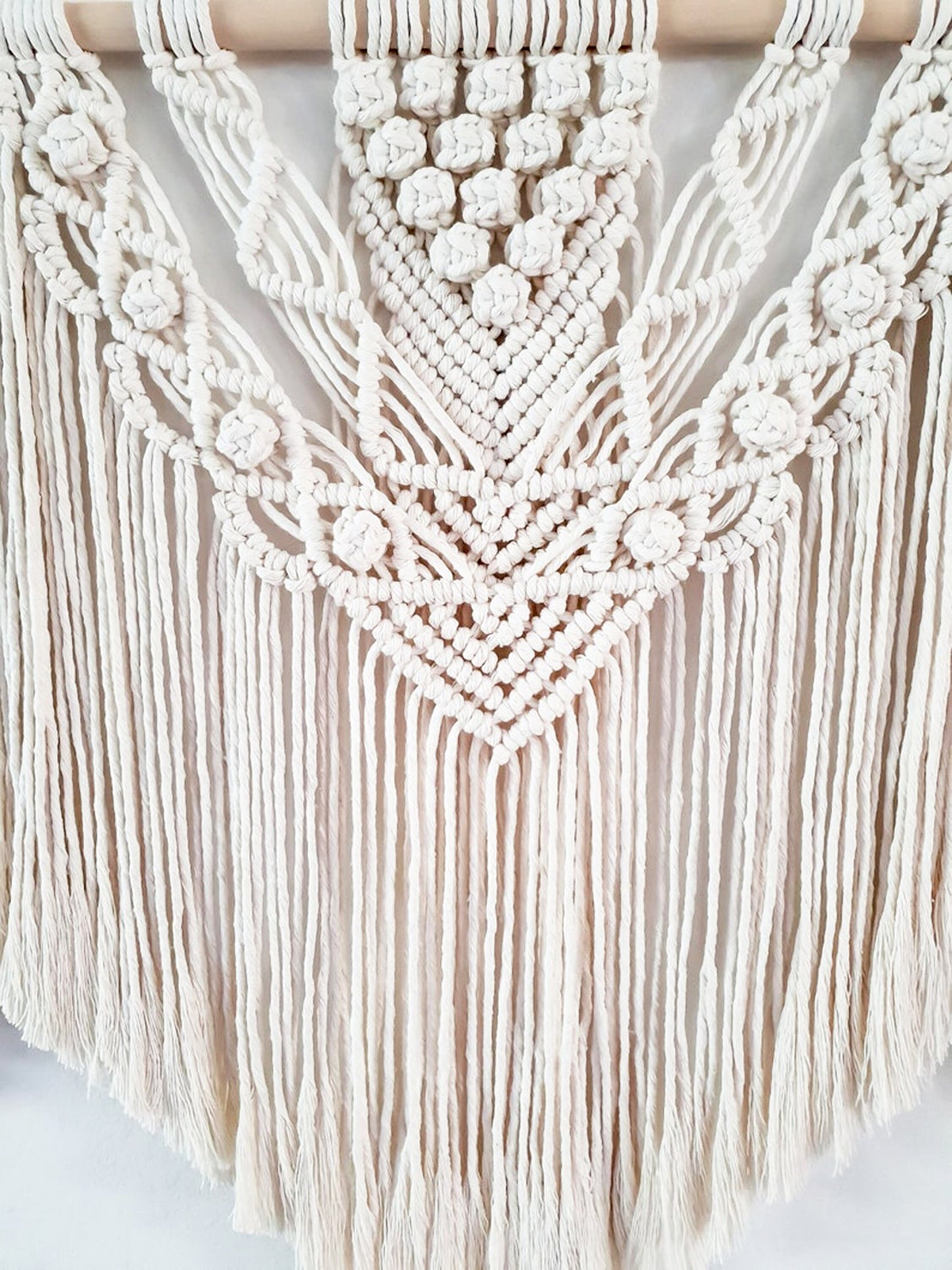 Large Beige Handmade Macrame Wall Hanging, 4 Size Options