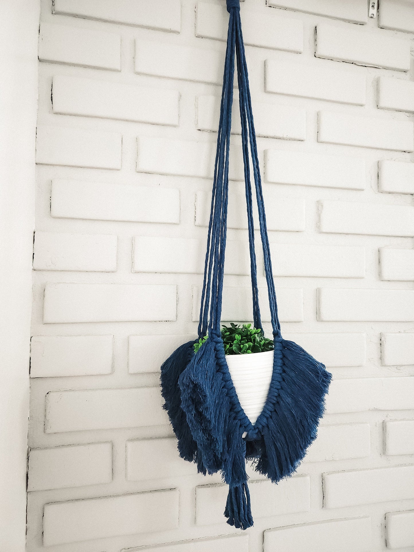 Macrame Fringe Plant Hanger, Available in Many Colors, Boho Plant Hanger, Boho House Decor, Tassel Plant Hanger