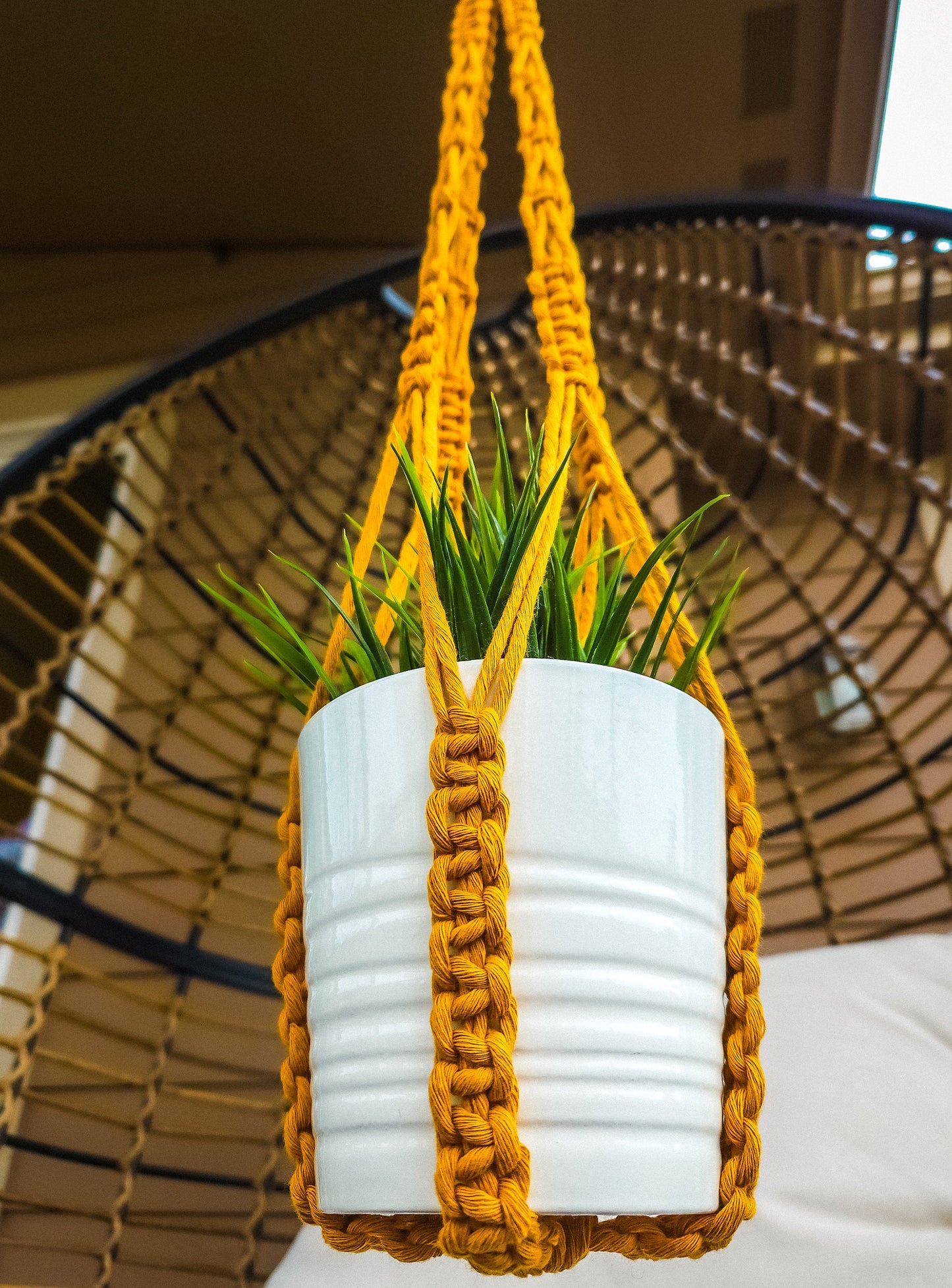 Macrame Plant Hanger, No Tassel, Available in Many Colors, Boho Plant Hanger, Boho House Decor