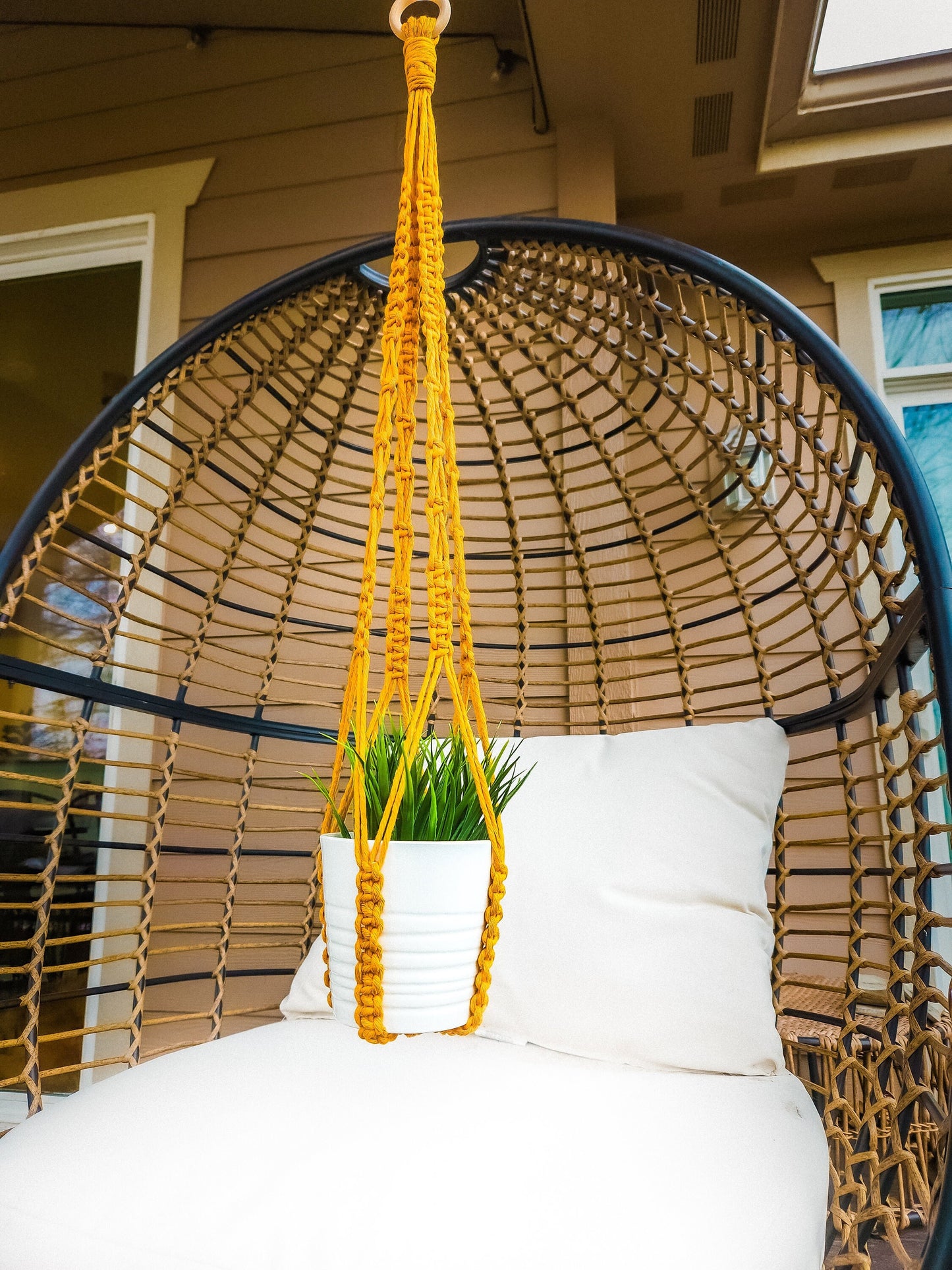 Macrame Plant Hanger, No Tassel, Available in Many Colors, Boho Plant Hanger, Boho House Decor