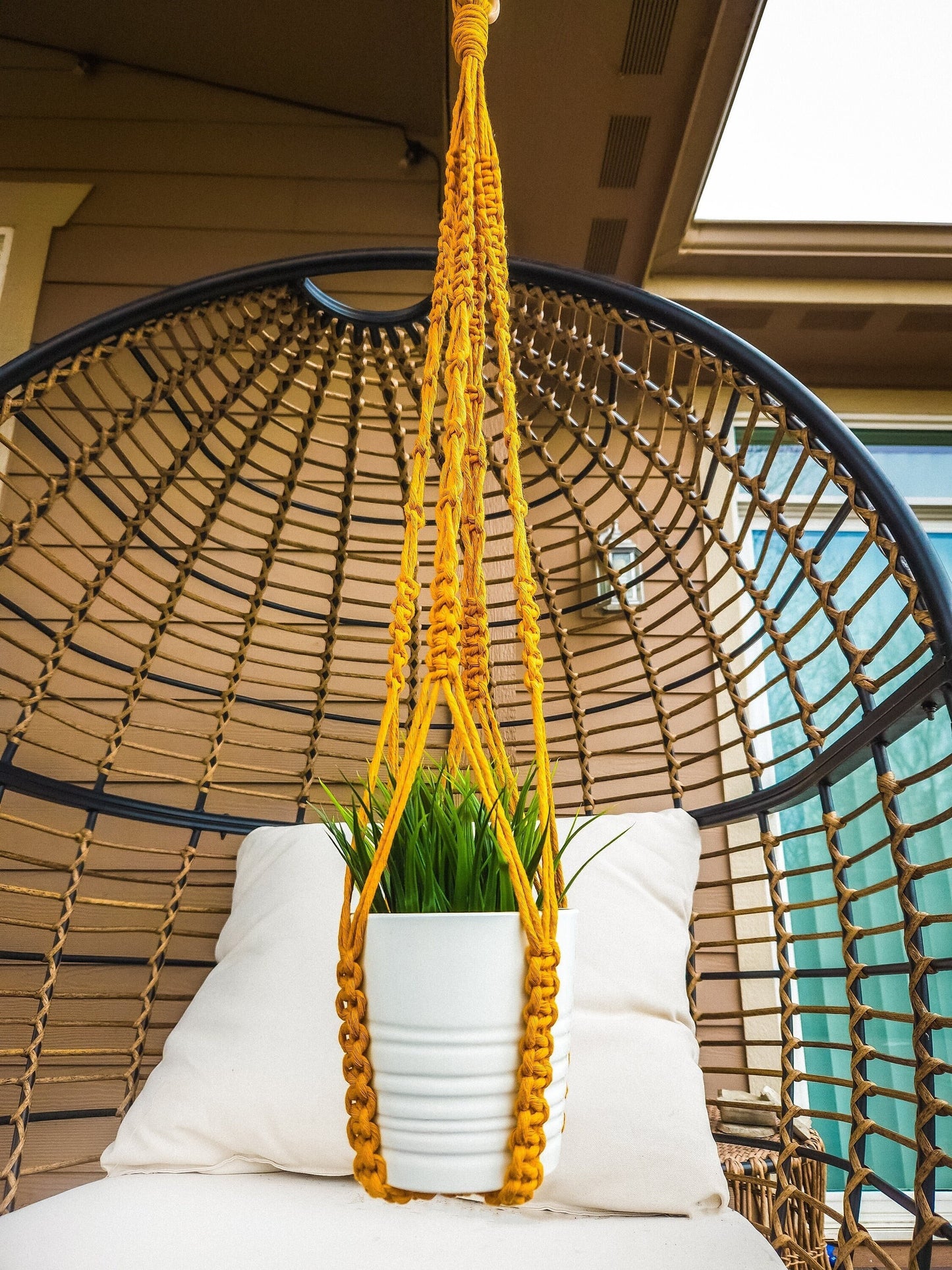 Macrame Plant Hanger, No Tassel, Available in Many Colors, Boho Plant Hanger, Boho House Decor