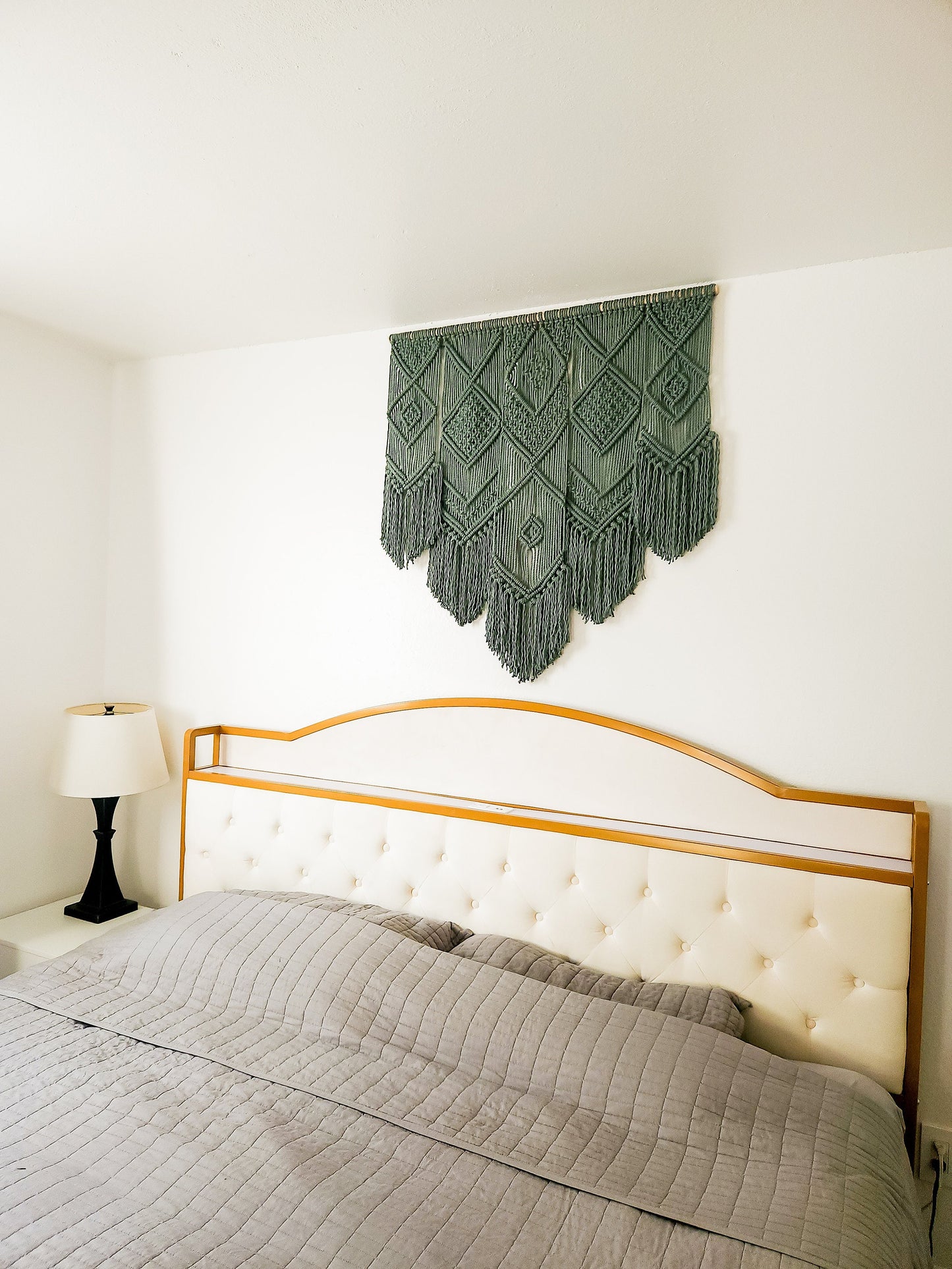 Extra Large Handmade Macrame Wall Hanging, Handmade in United States, 3 Feet Wide, 3 Feet Long, Laurel Color Macrame