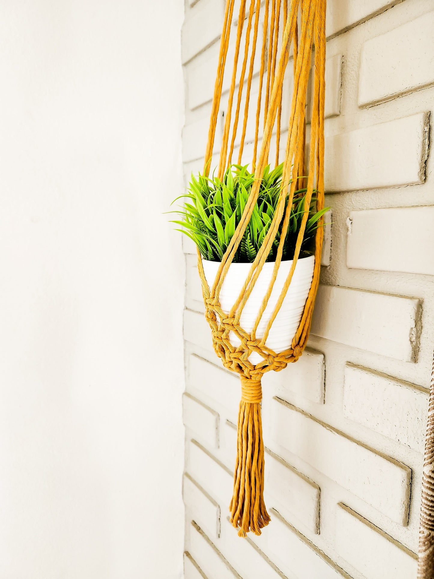 Macrame Plant Hanger on Antler, Boho Plant Hanger, Boho House Decor, Tassel Plant Hanger
