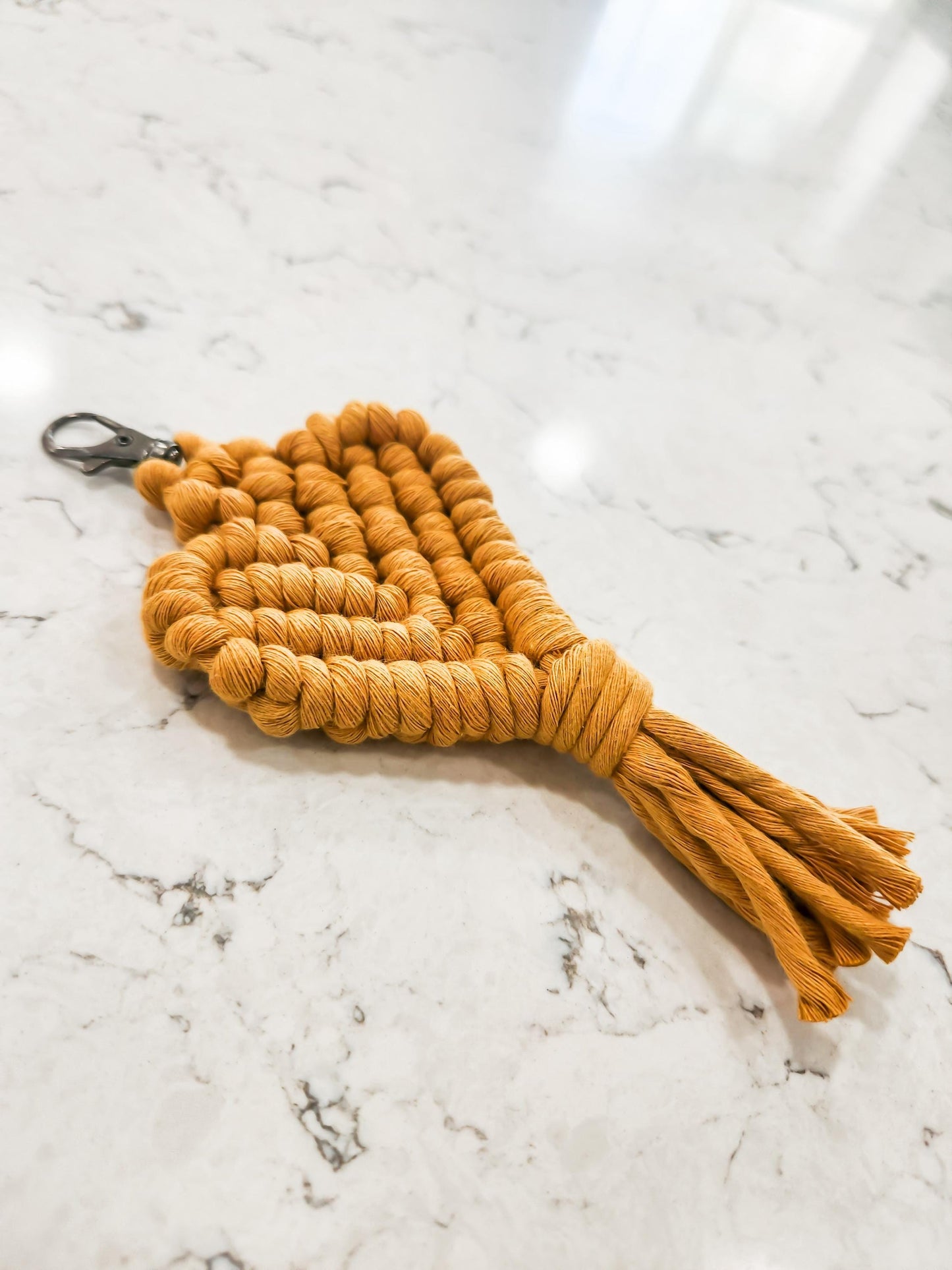 DIY Heart Macrame Keychain Kit, Available in Many Colors