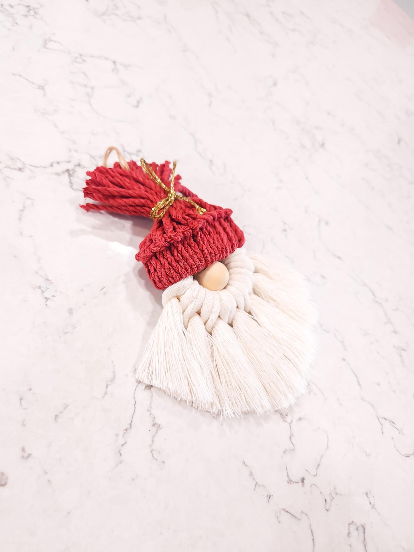 Macrame Gnome Ornament, Available in Many Colors, Cute Christmas Tree Decor