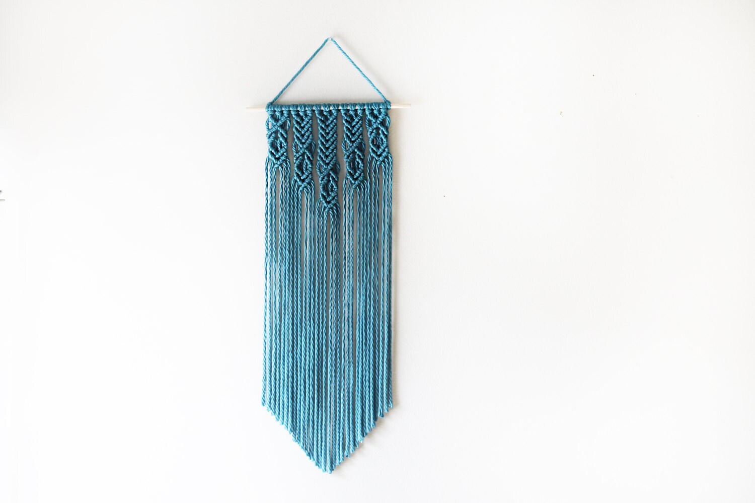 Blue Colored Handmade Macrame Wall Hanging