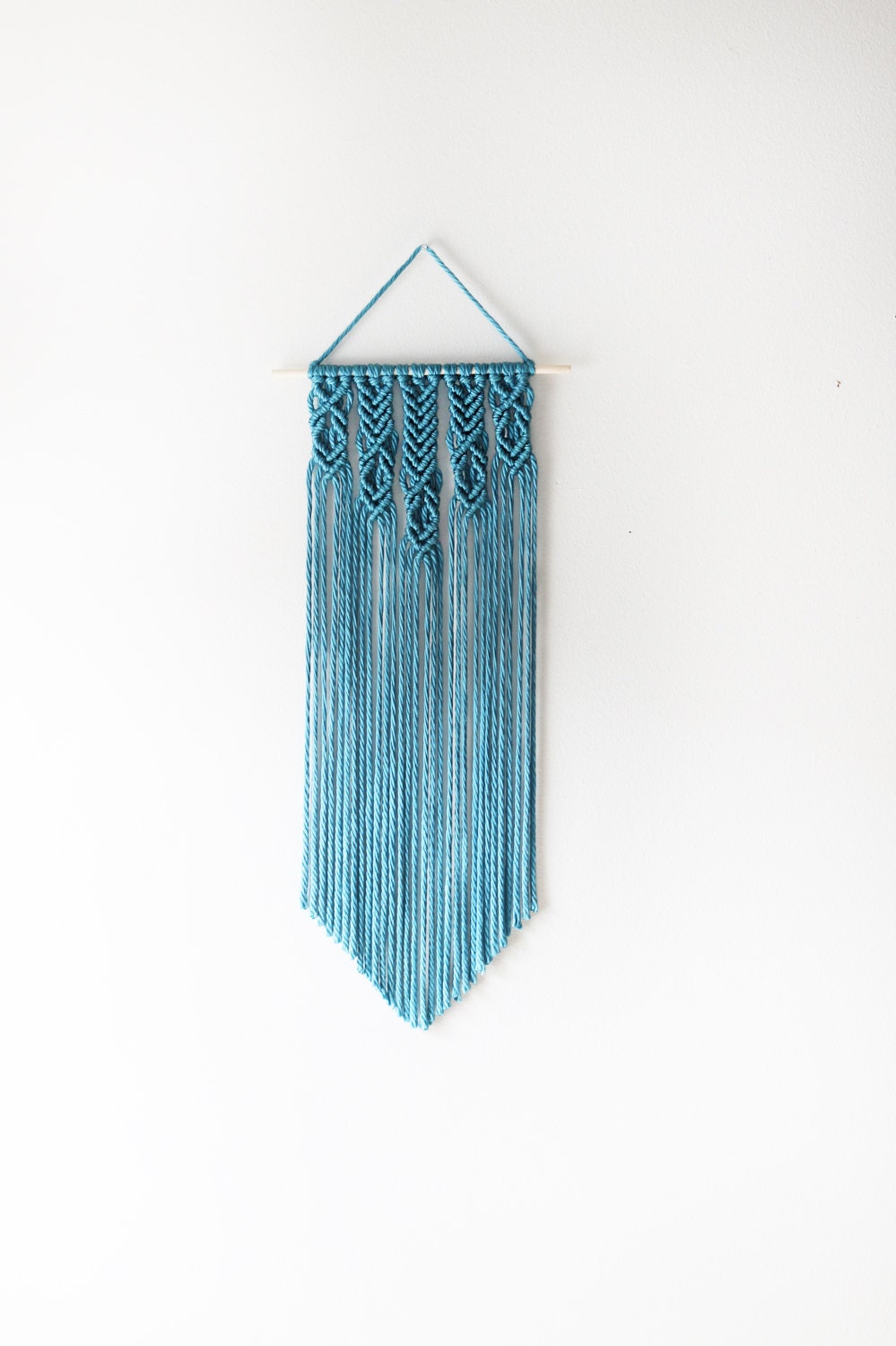 Blue Colored Handmade Macrame Wall Hanging