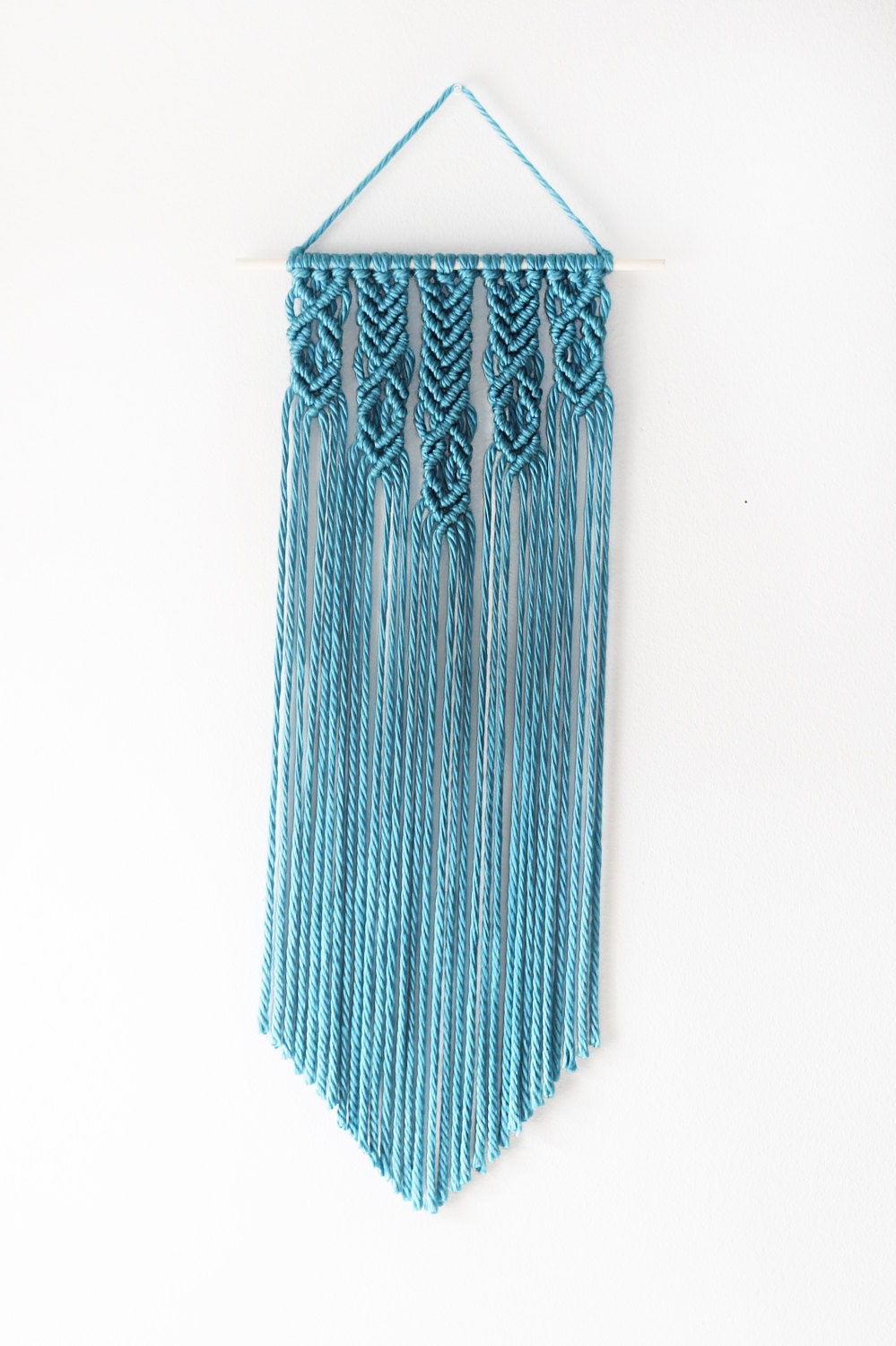Blue Colored Handmade Macrame Wall Hanging