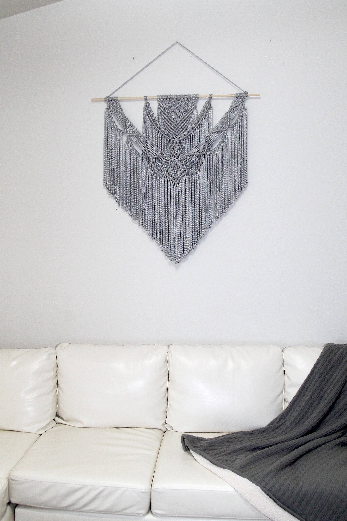 Extra Large Handmade Macrame Wall Hanging // Handmade in United States - Spokane, Washington // 3 Feet Wide and 3 Feet Long