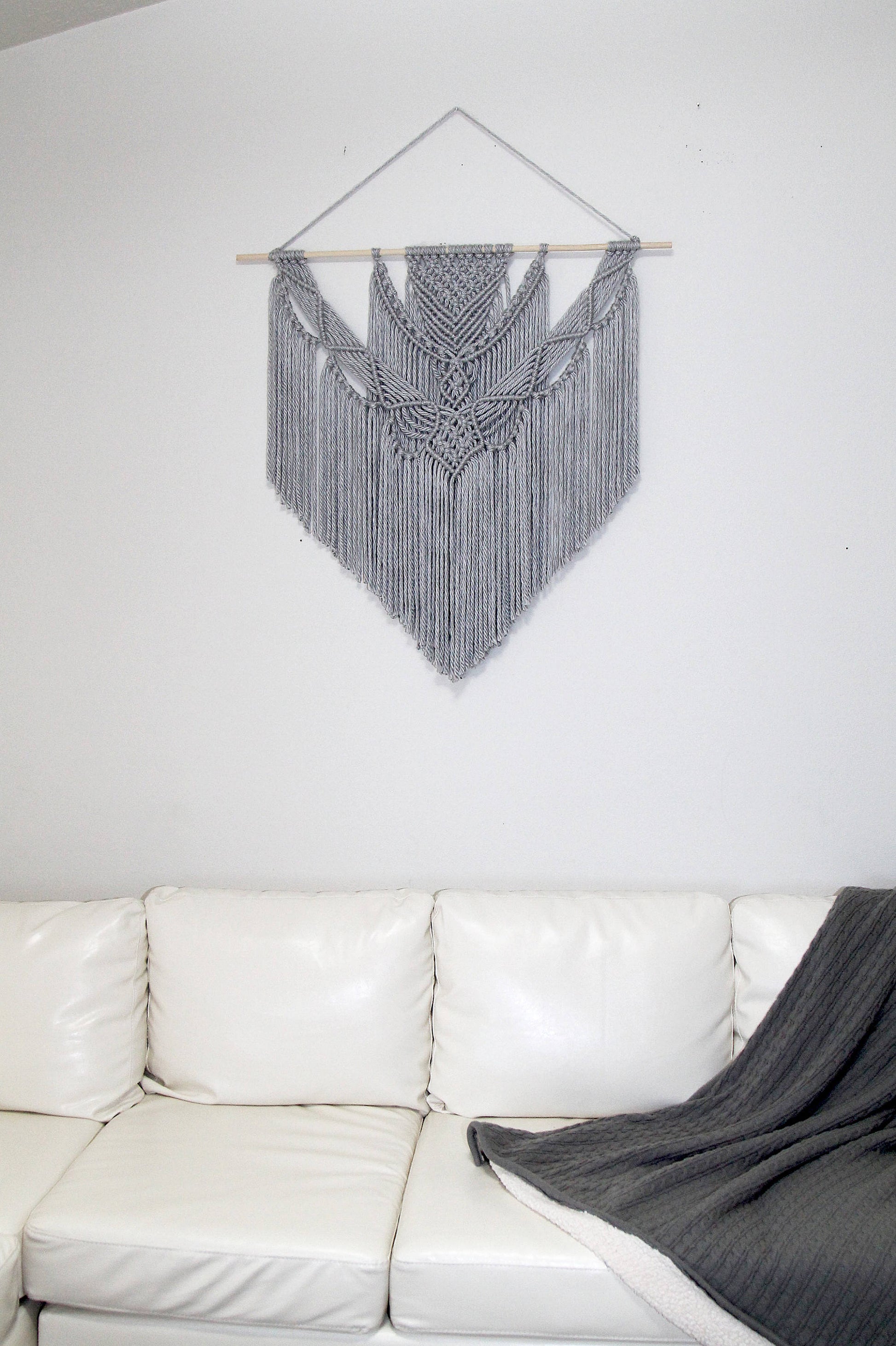 Extra Large Handmade Macrame Wall Hanging // Handmade in United States - Spokane, Washington // 3 Feet Wide and 3 Feet Long