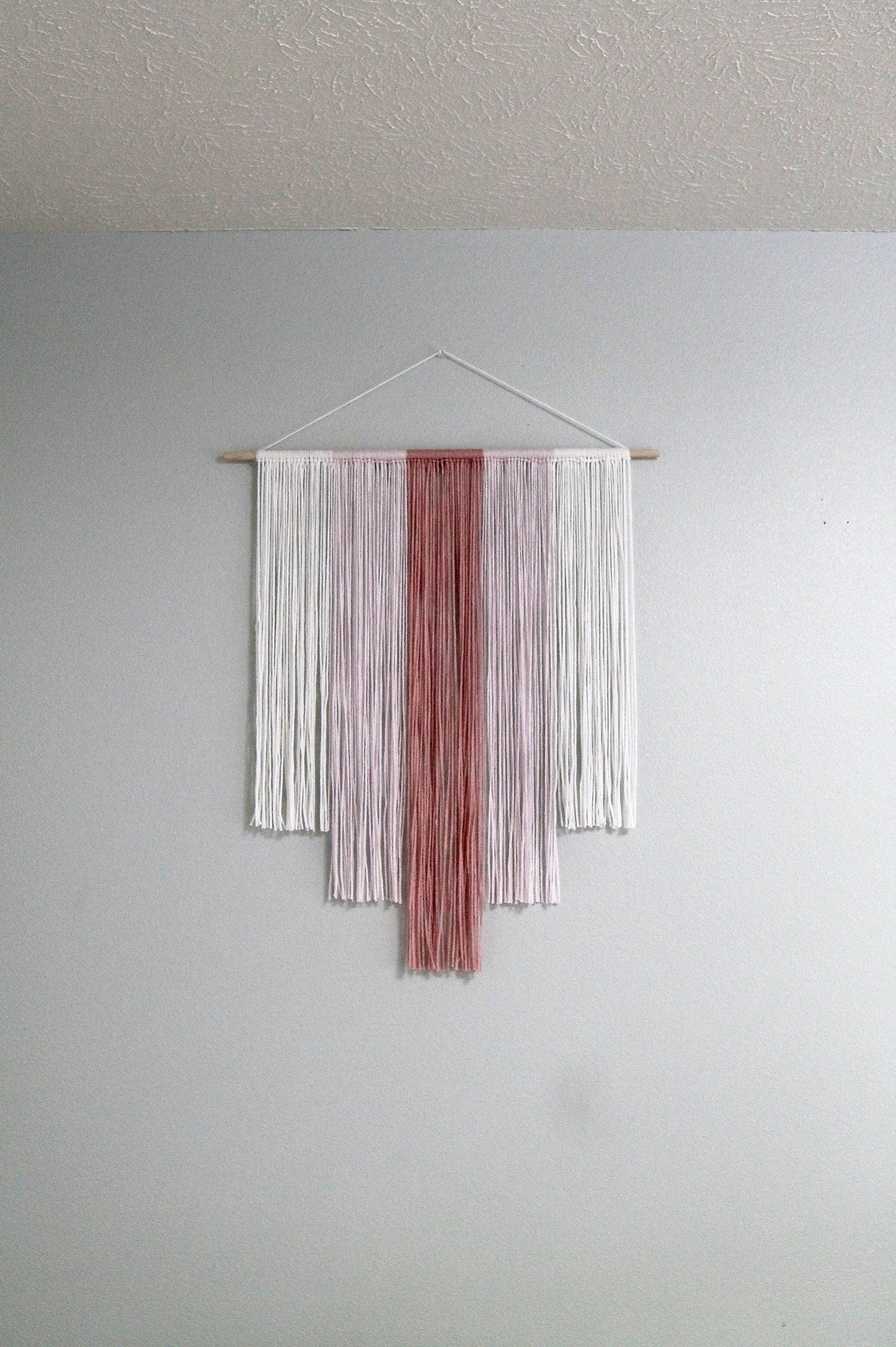 Handmade Rose Pink and White Wall Hanging