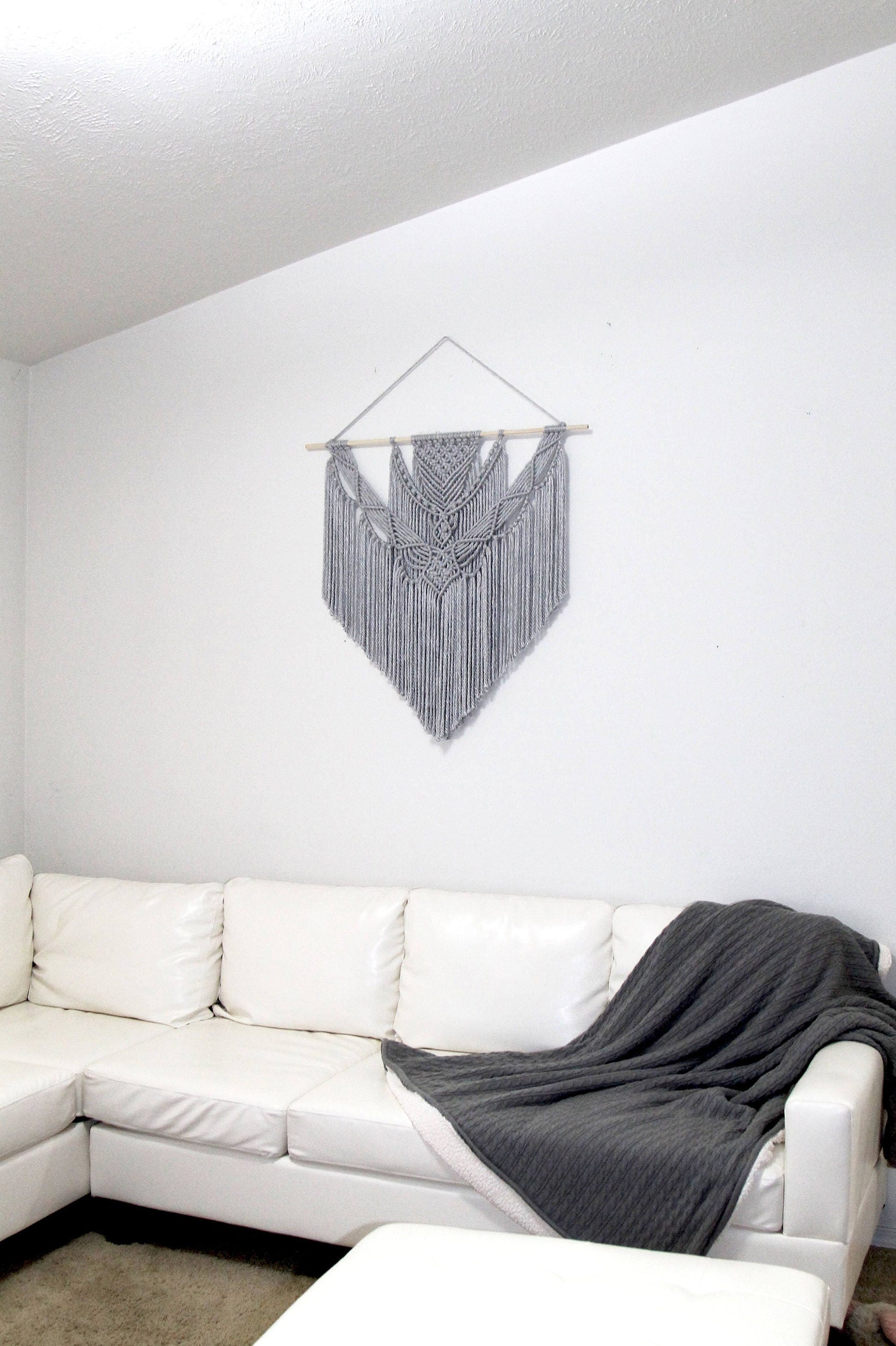 Extra Large Handmade Macrame Wall Hanging // Handmade in United States - Spokane, Washington // 3 Feet Wide and 3 Feet Long