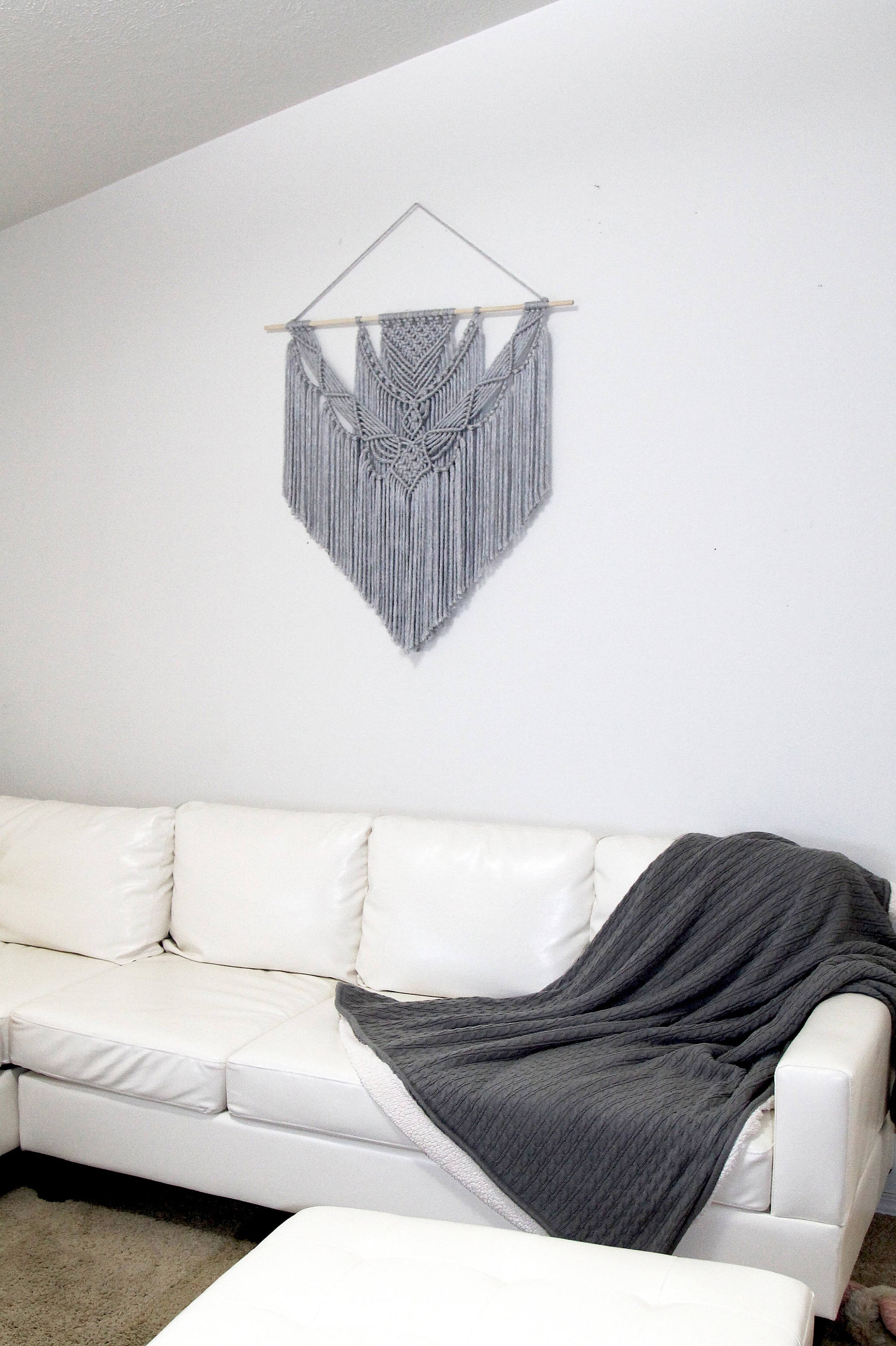 Extra Large Handmade Macrame Wall Hanging // Handmade in United States - Spokane, Washington // 3 Feet Wide and 3 Feet Long
