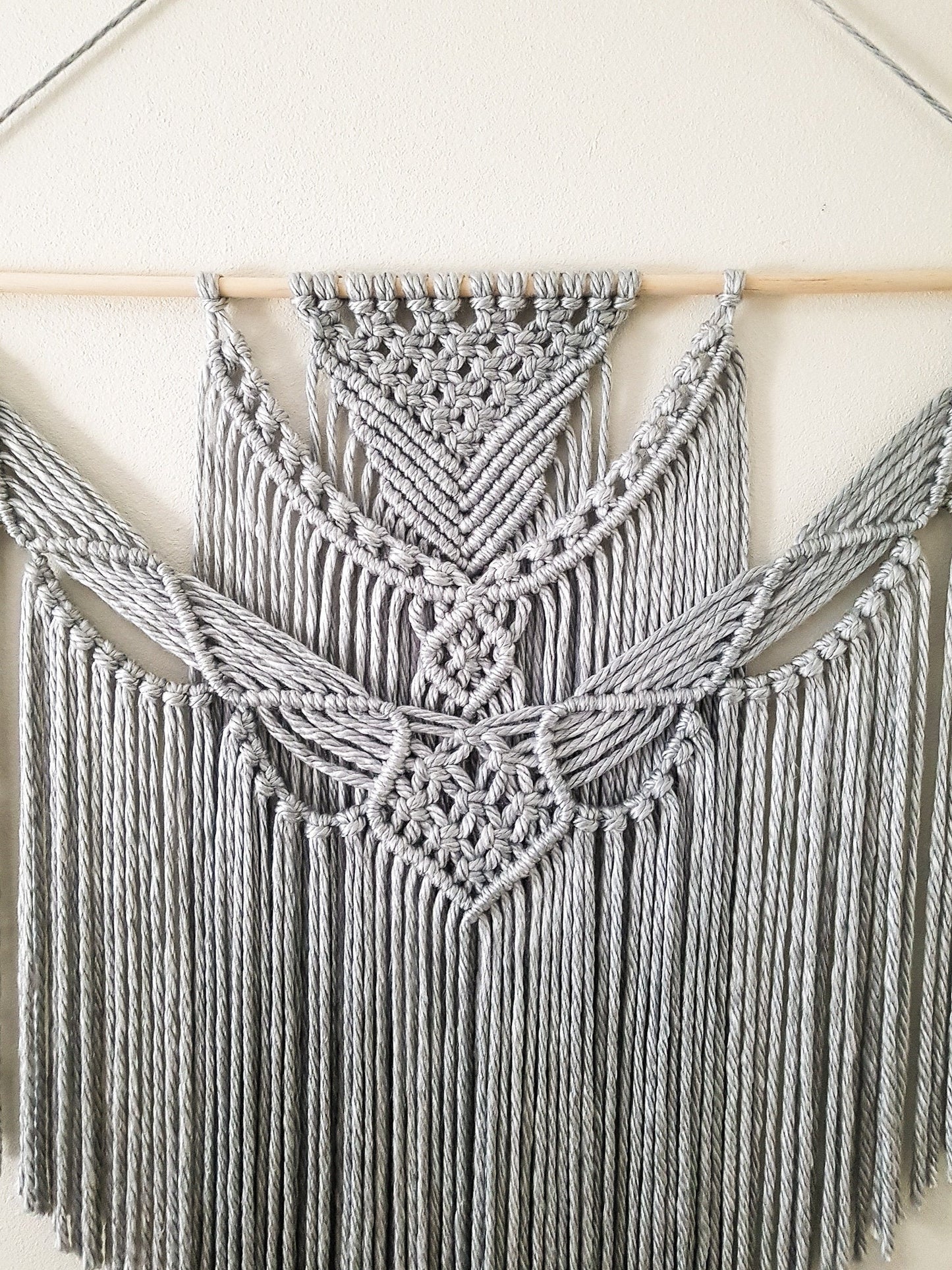 Extra Large Handmade Macrame Wall Hanging // Handmade in United States - Spokane, Washington // 3 Feet Wide and 3 Feet Long