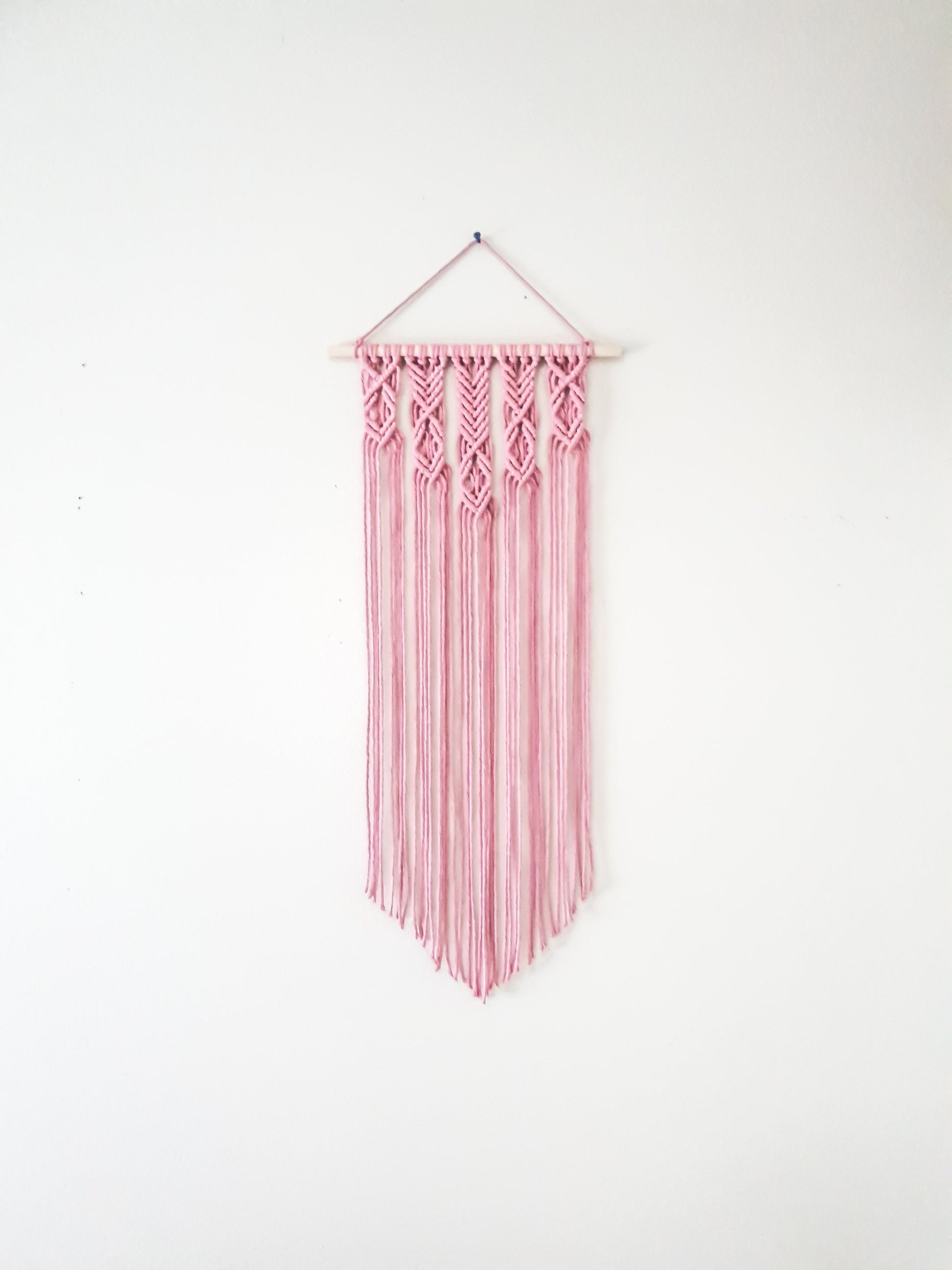 Pink Macrame Wall Hanging, Macrame Wall Art, Woven Wall Hanging, Boho Wall Decor, Wall Tapestry, Macrame, Nursery Decor, Girls Room Decor