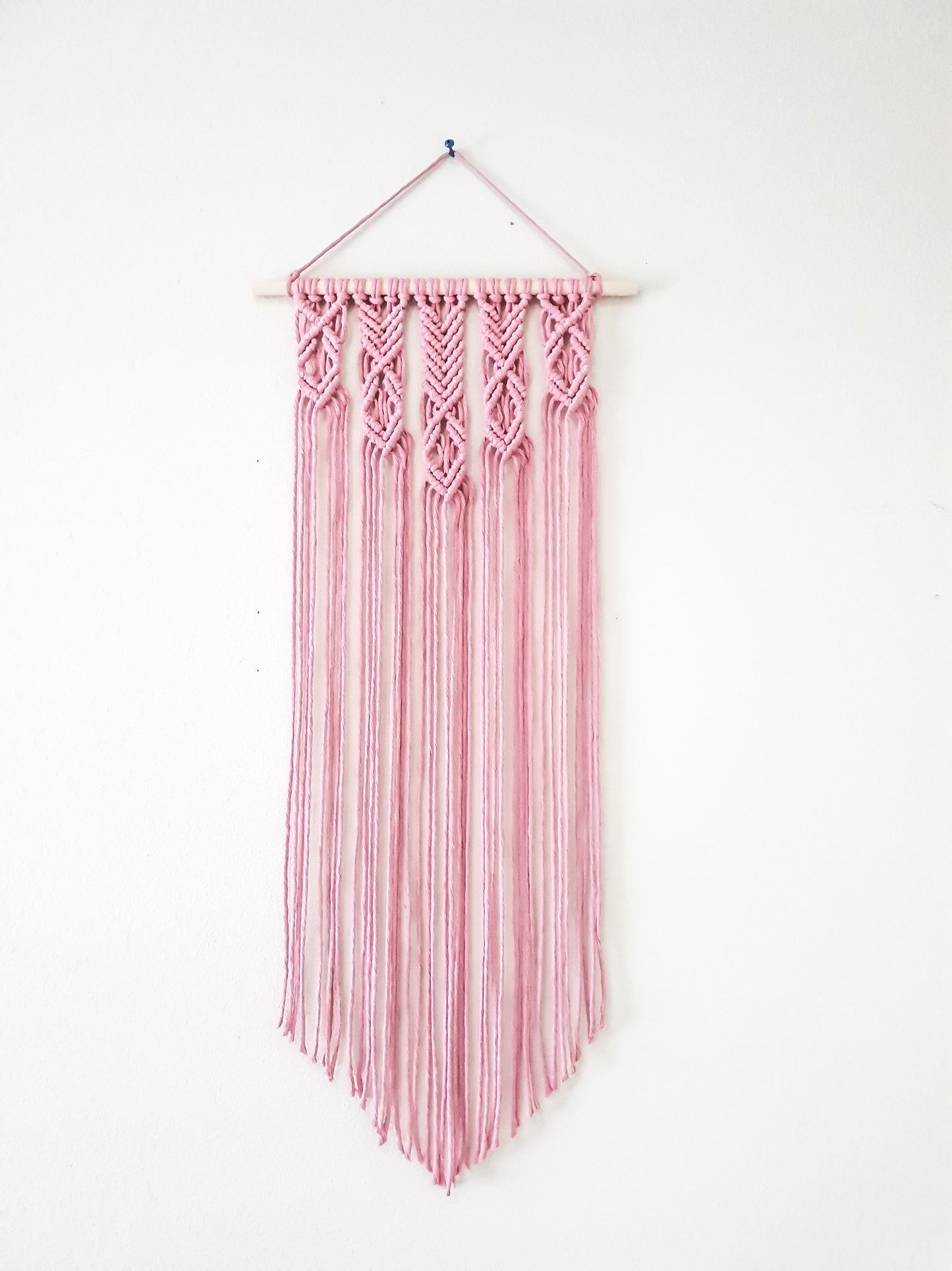 Pink Macrame Wall Hanging, Macrame Wall Art, Woven Wall Hanging, Boho Wall Decor, Wall Tapestry, Macrame, Nursery Decor, Girls Room Decor