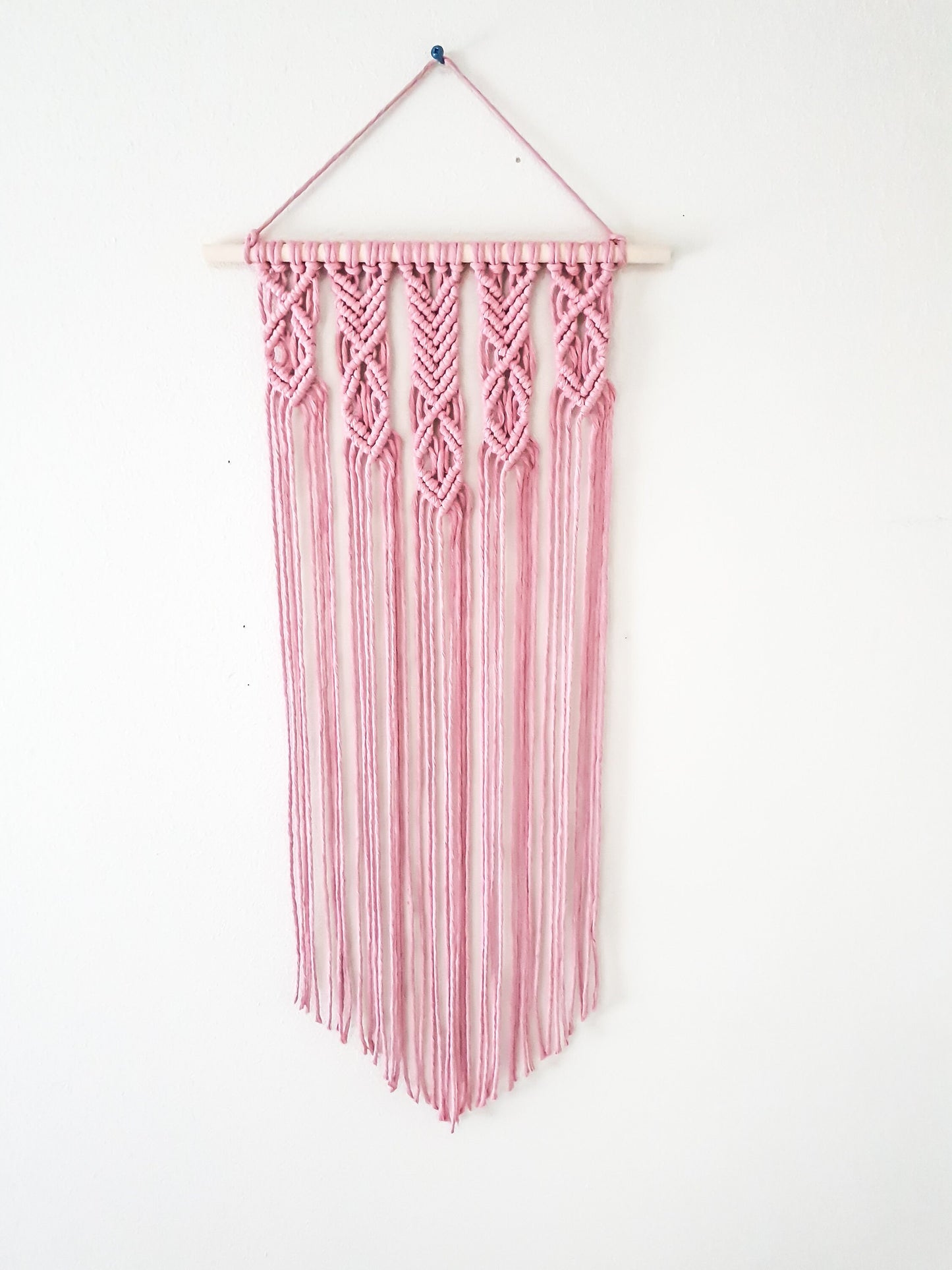 Pink Macrame Wall Hanging, Macrame Wall Art, Woven Wall Hanging, Boho Wall Decor, Wall Tapestry, Macrame, Nursery Decor, Girls Room Decor