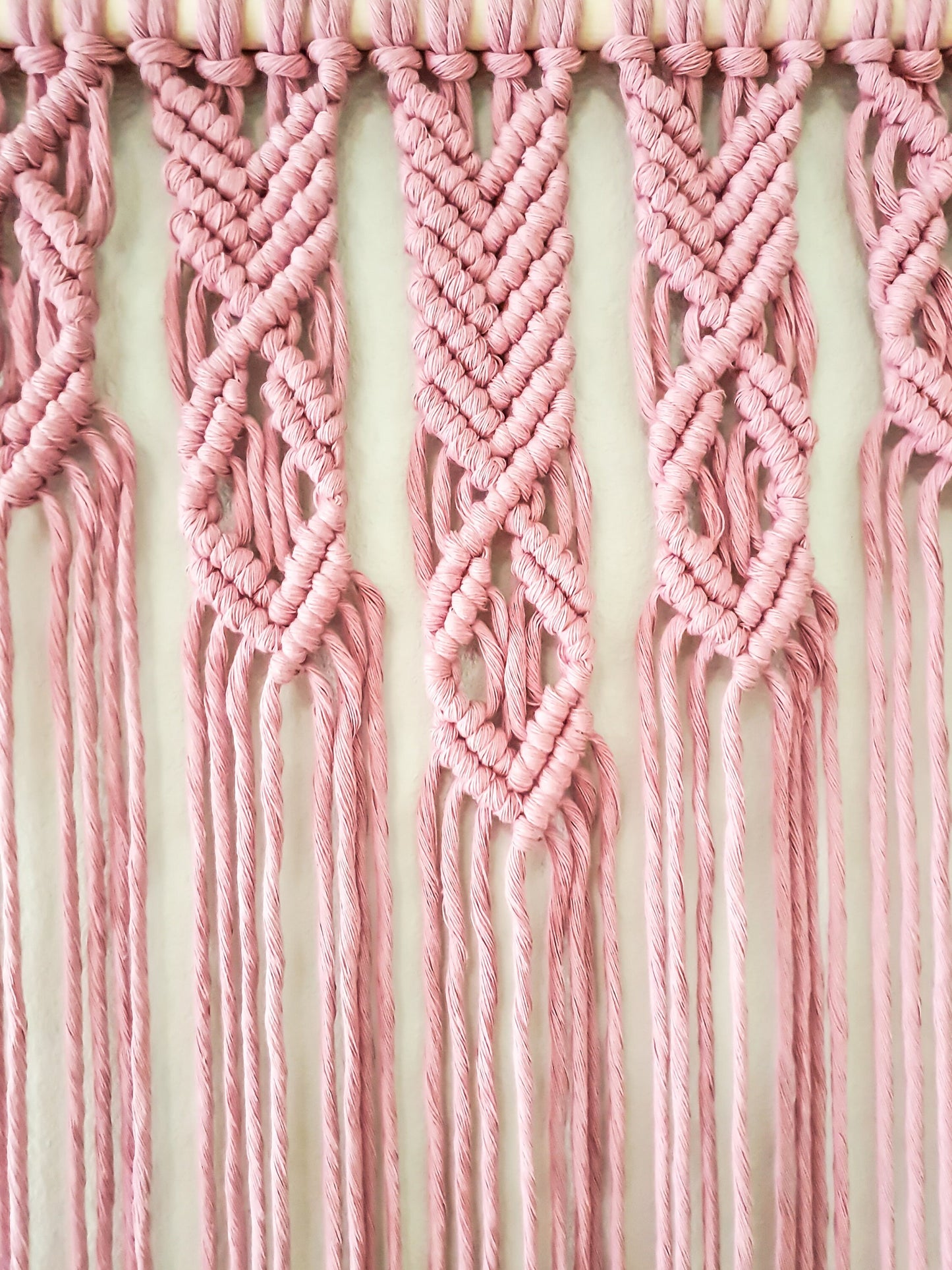 Pink Macrame Wall Hanging, Macrame Wall Art, Woven Wall Hanging, Boho Wall Decor, Wall Tapestry, Macrame, Nursery Decor, Girls Room Decor
