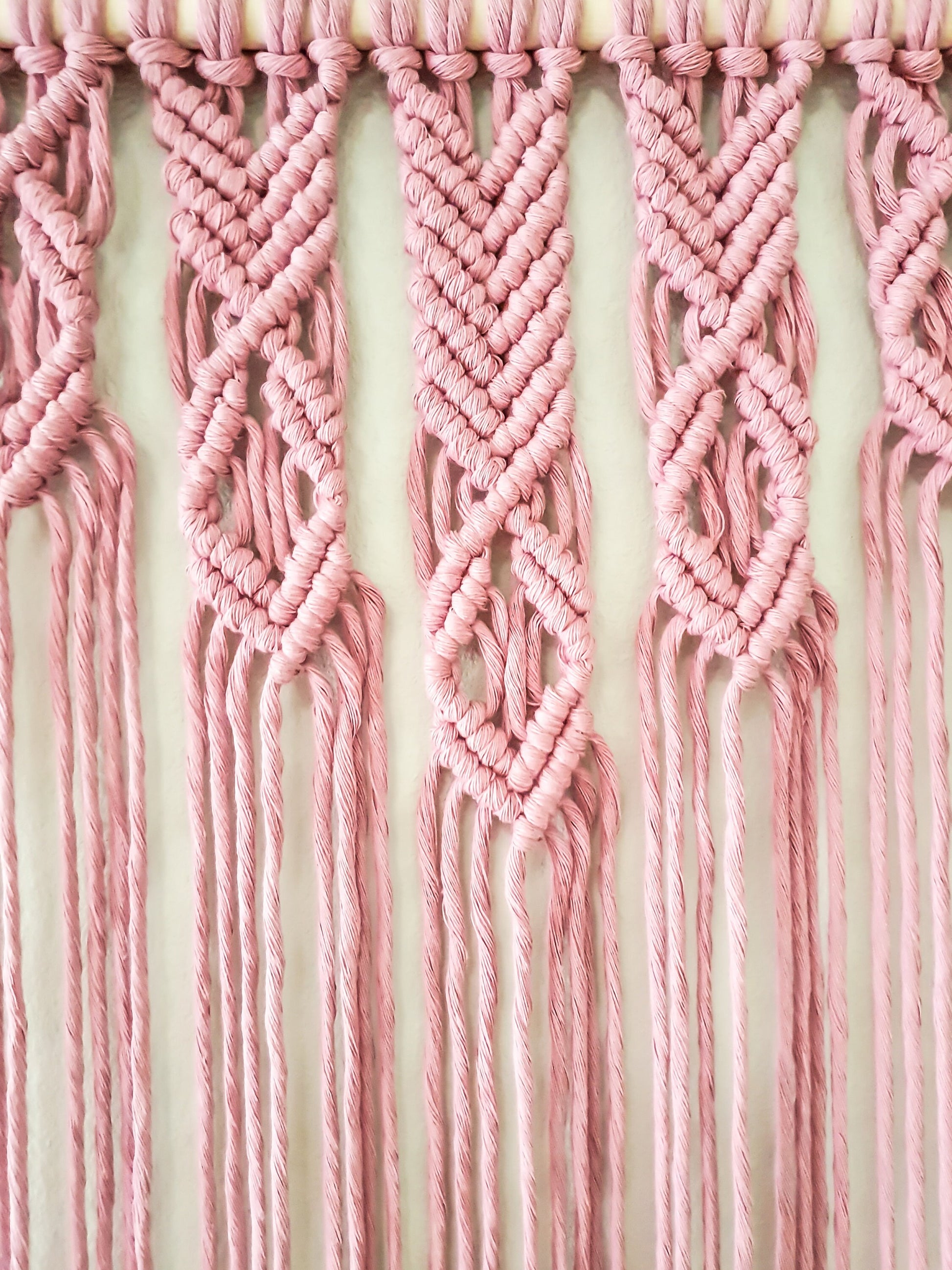 Pink Macrame Wall Hanging, Macrame Wall Art, Woven Wall Hanging, Boho Wall Decor, Wall Tapestry, Macrame, Nursery Decor, Girls Room Decor