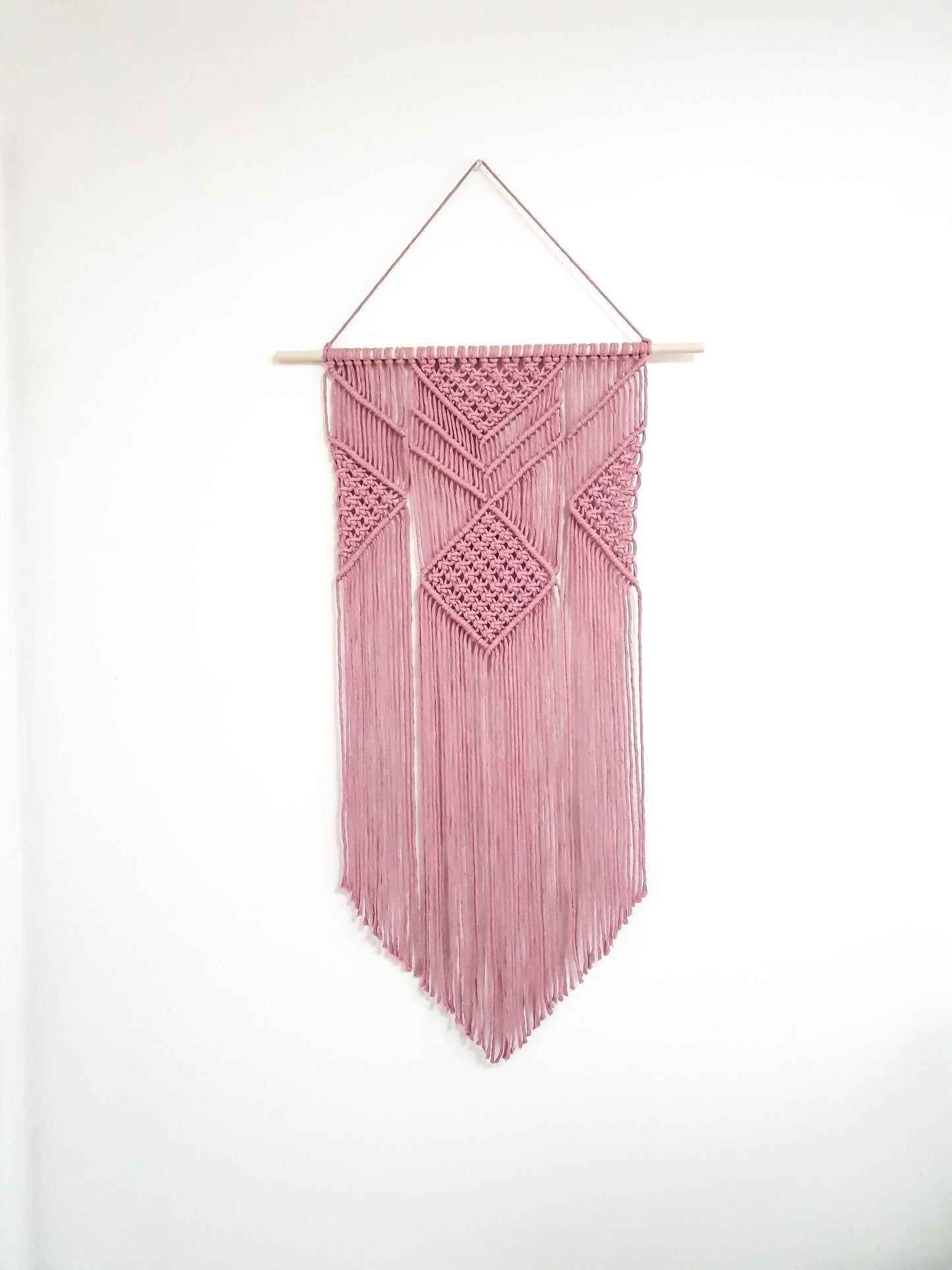 Large Macrame Wall Hanging, Macrame Wall Art, Woven Wall Hanging, Boho Wall Decor, Wall Tapestry, Macrame, Pink Nursery, Minimalist, Aztec