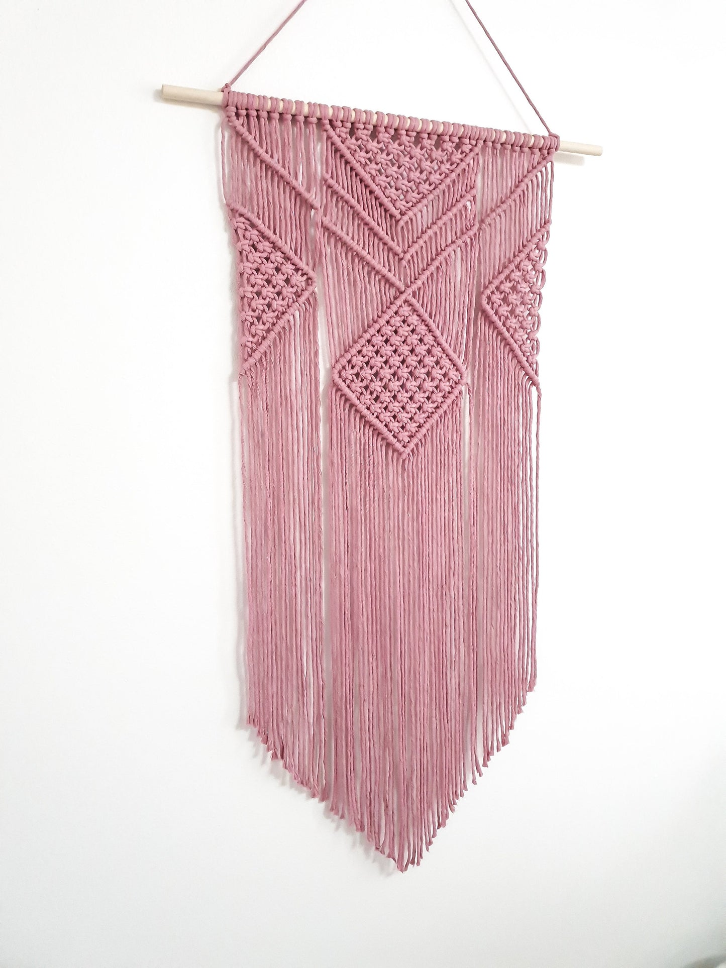 Large Macrame Wall Hanging, Macrame Wall Art, Woven Wall Hanging, Boho Wall Decor, Wall Tapestry, Macrame, Pink Nursery, Minimalist, Aztec