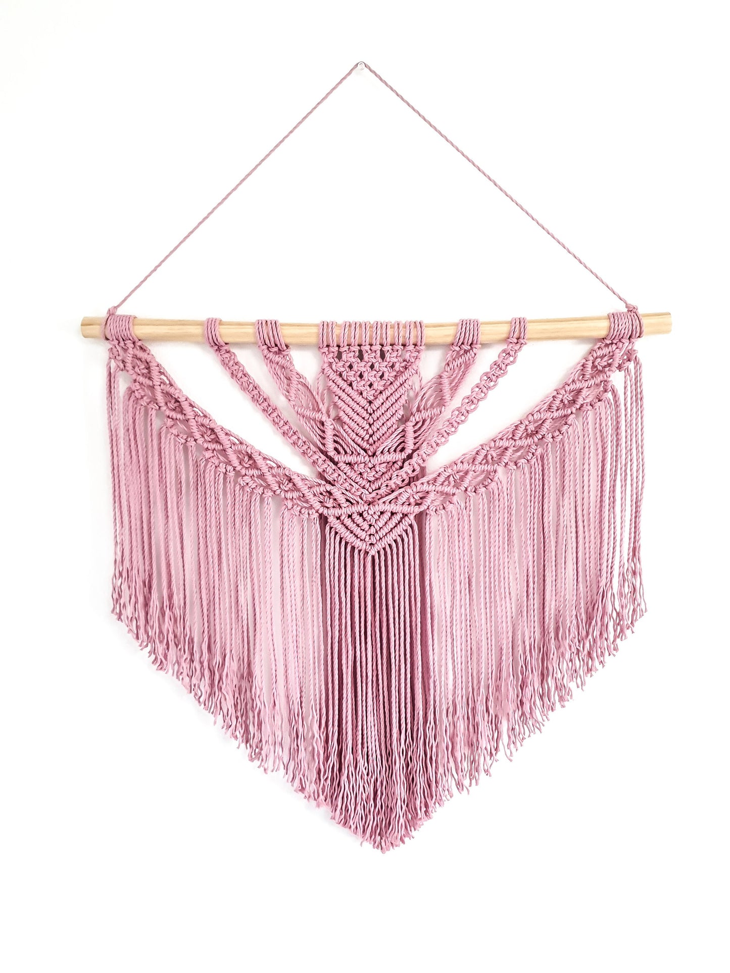 Large Macrame Wall Hanging, Macrame Wall Art, Woven Wall Hanging, Boho Wall Decor, Wall Tapestry, Macrame, pink, Girls Room, Minimalist