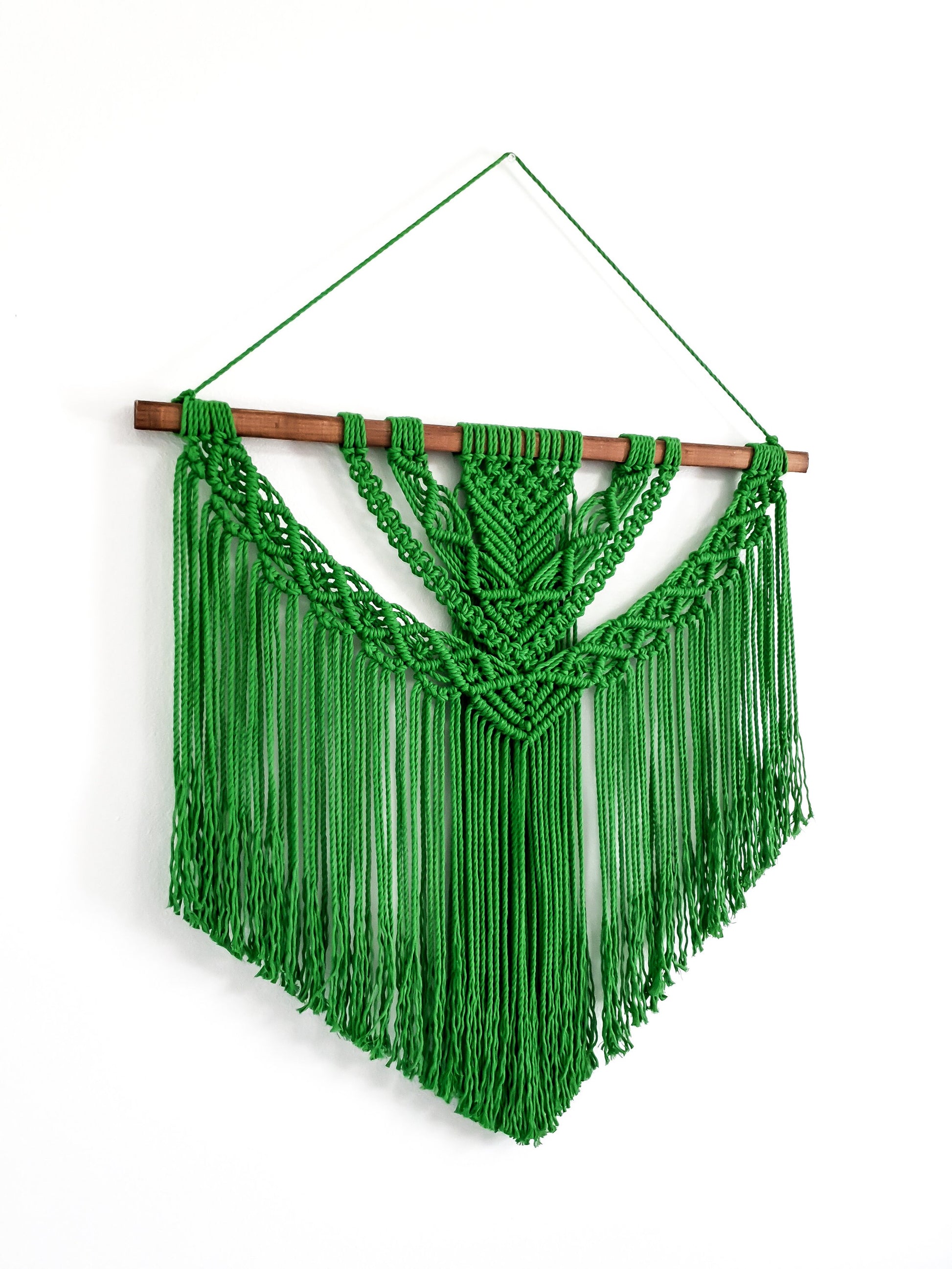 Large Macrame Wall Hanging, Macrame Wall Art, Woven Wall Hanging, Boho Wall Decor, Wall Tapestry, Macrame, Green, Forest,Minimalist
