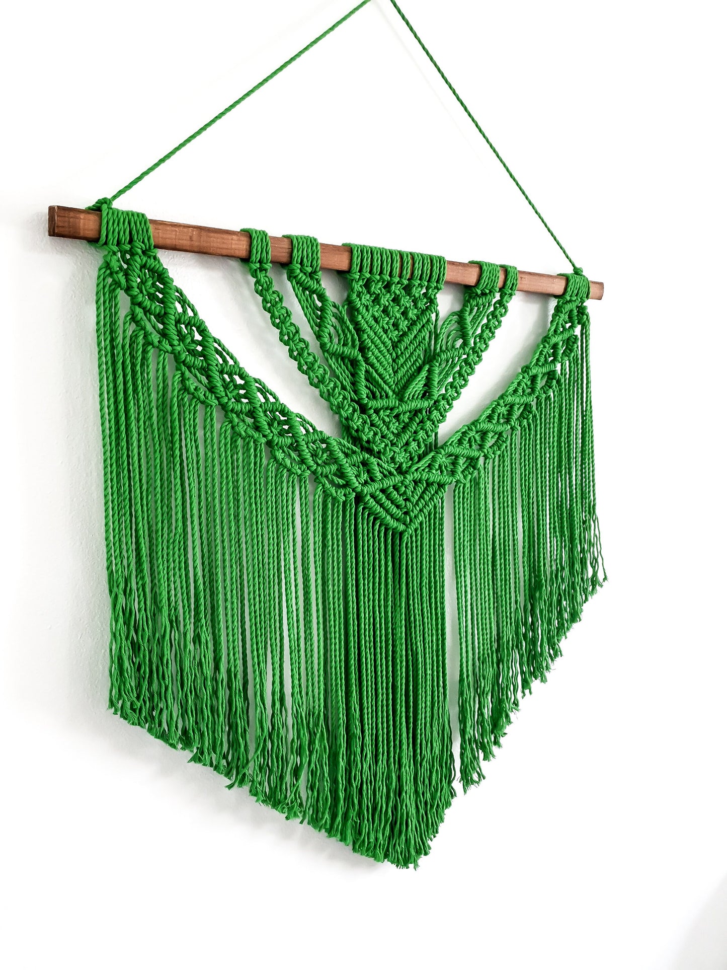 Large Macrame Wall Hanging, Macrame Wall Art, Woven Wall Hanging, Boho Wall Decor, Wall Tapestry, Macrame, Green, Forest,Minimalist