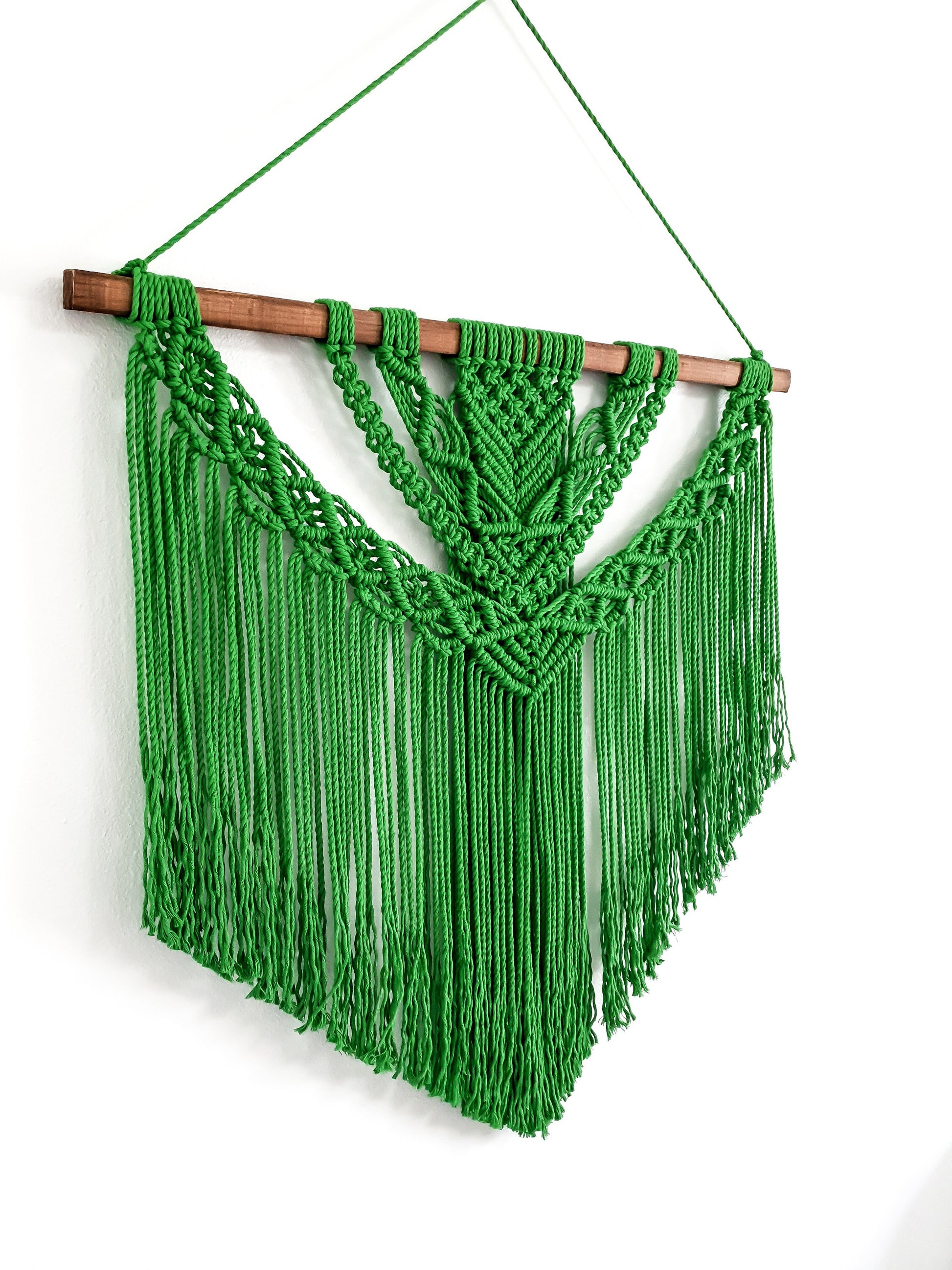 Large Macrame Wall Hanging, Macrame Wall Art, Woven Wall Hanging, Boho Wall Decor, Wall Tapestry, Macrame, Green, Forest,Minimalist