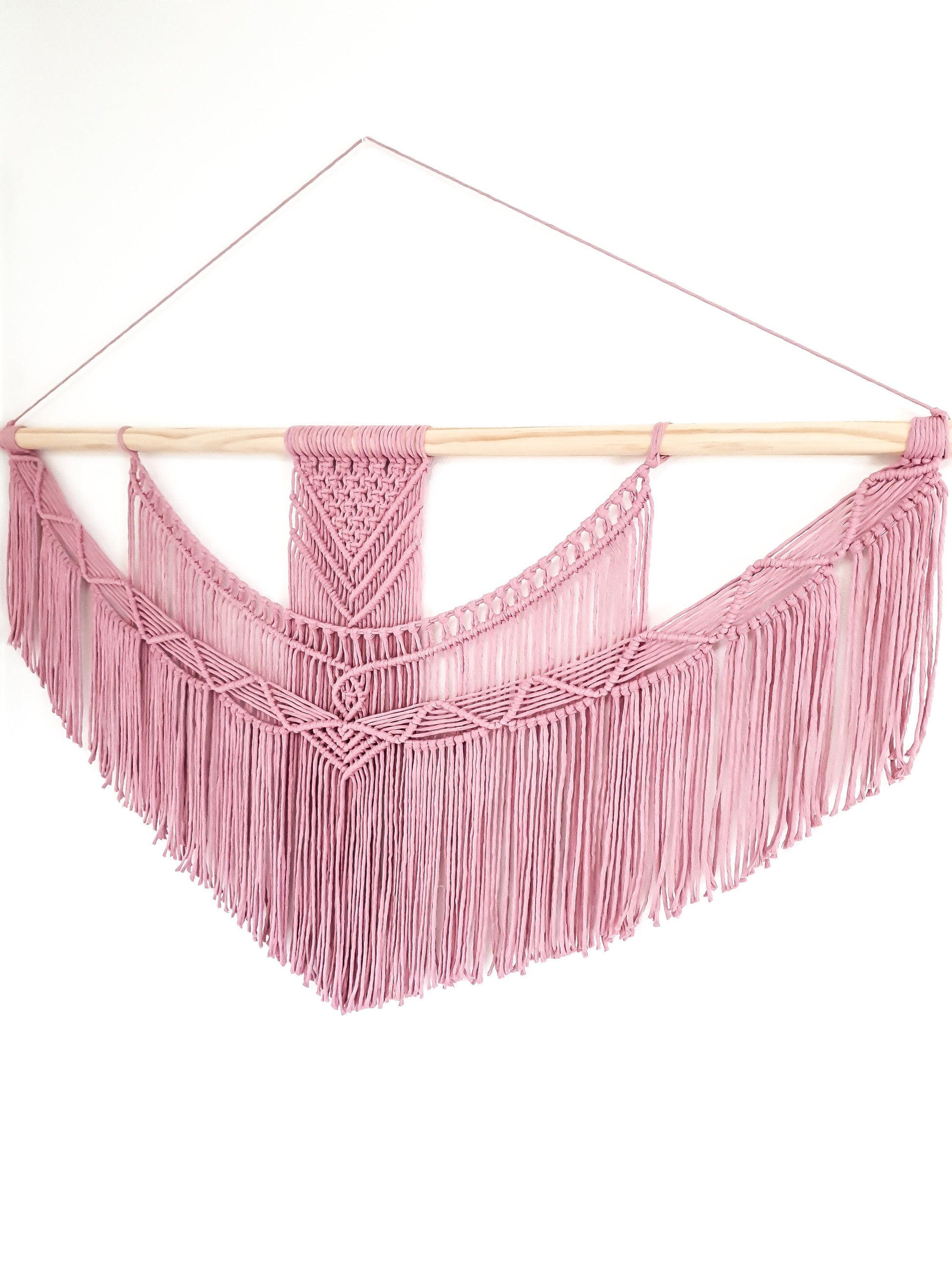 X Large Macrame Wall Hanging, Pink Macrame Wall Art, Woven Wall Hanging, Boho Wall Decor, Wall Tapestry, Macrame, Wedding Backdrop