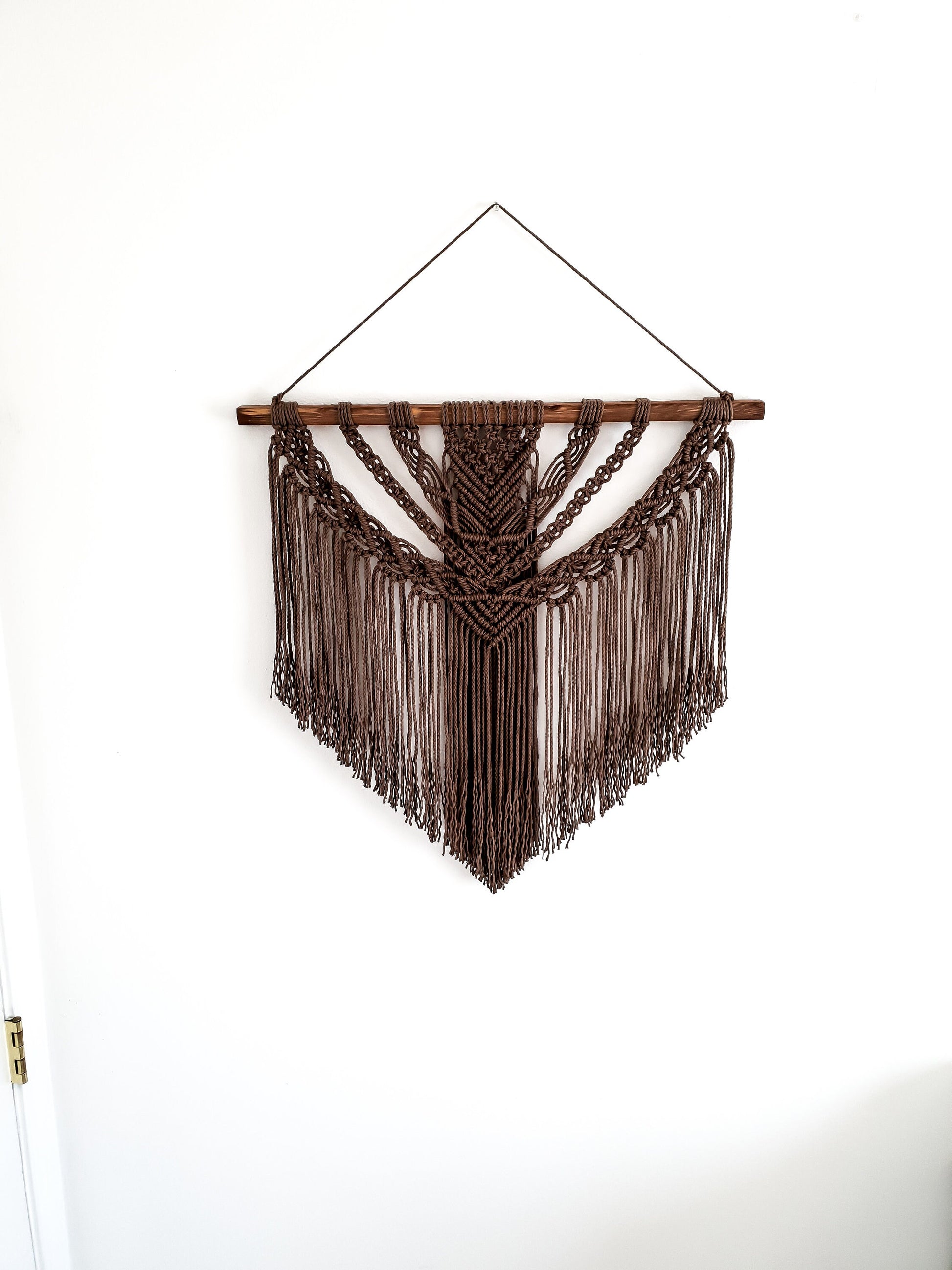 Large Macrame Wall Hanging, Macrame Wall Art, Woven Wall Hanging, Boho Wall Decor, Wall Tapestry, Macrame, Brown Macrame, Minimalist