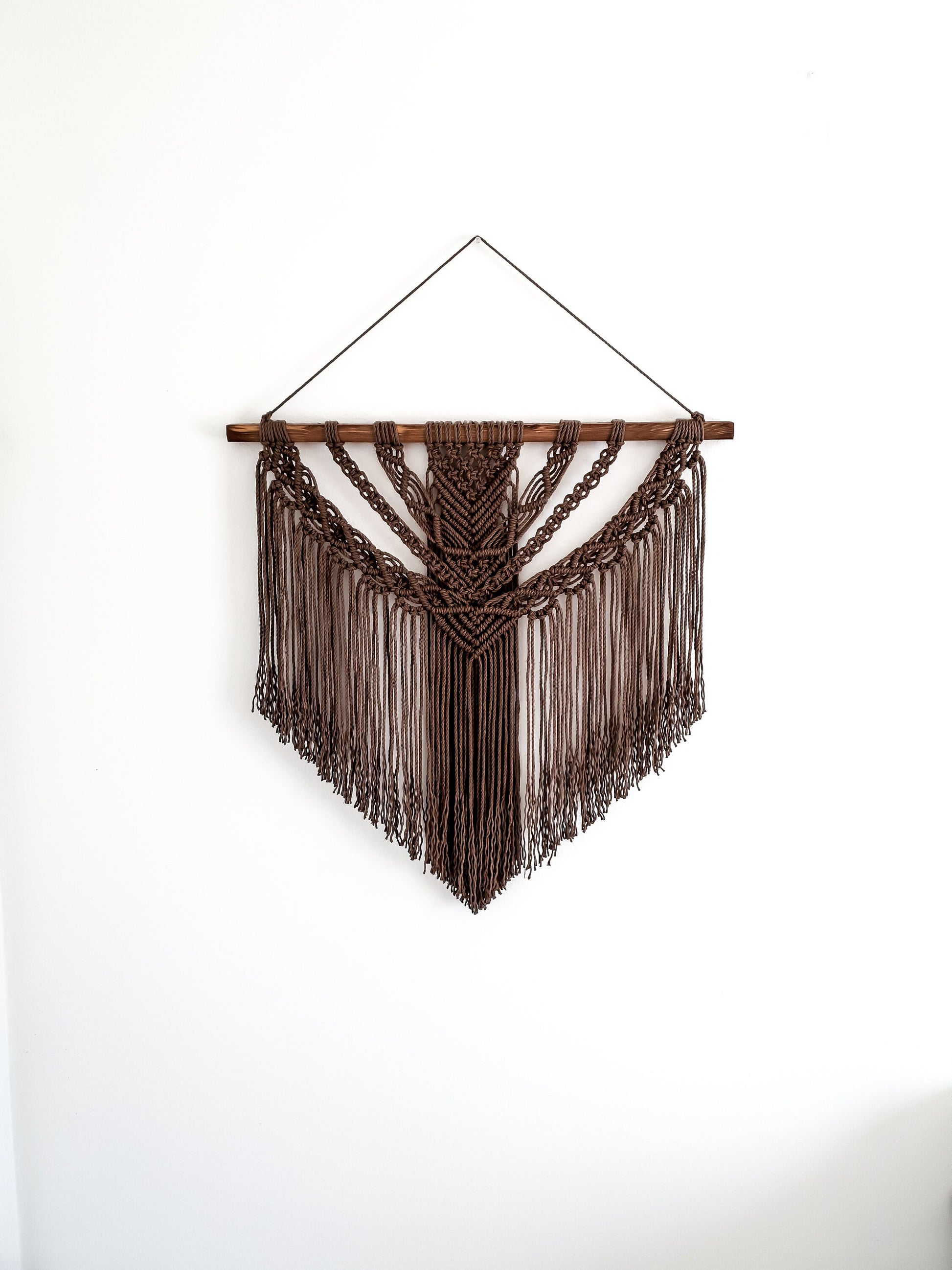 Large Macrame Wall Hanging, Macrame Wall Art, Woven Wall Hanging, Boho Wall Decor, Wall Tapestry, Macrame, Brown Macrame, Minimalist