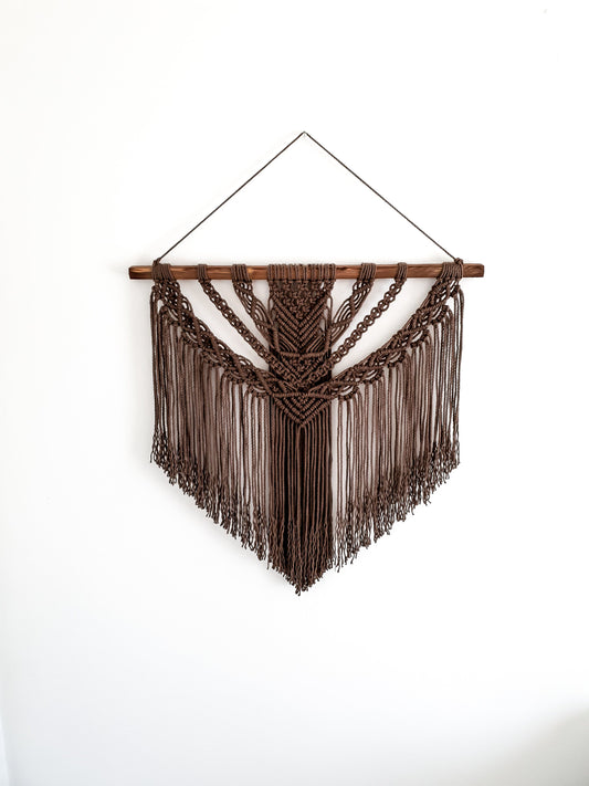 Large Macrame Wall Hanging, Macrame Wall Art, Woven Wall Hanging, Boho Wall Decor, Wall Tapestry, Macrame, Brown Macrame, Minimalist