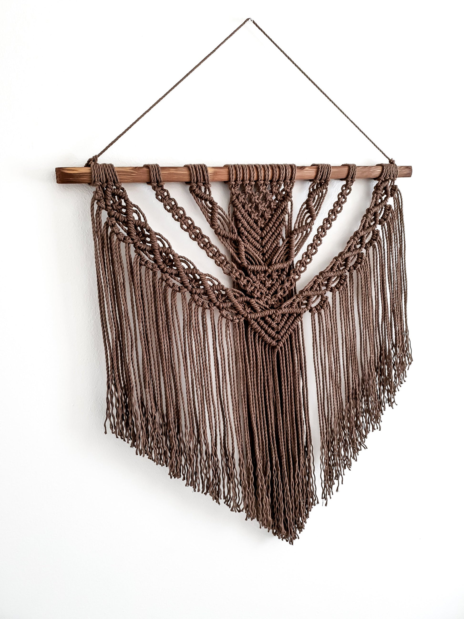 Large Macrame Wall Hanging, Macrame Wall Art, Woven Wall Hanging, Boho Wall Decor, Wall Tapestry, Macrame, Brown Macrame, Minimalist