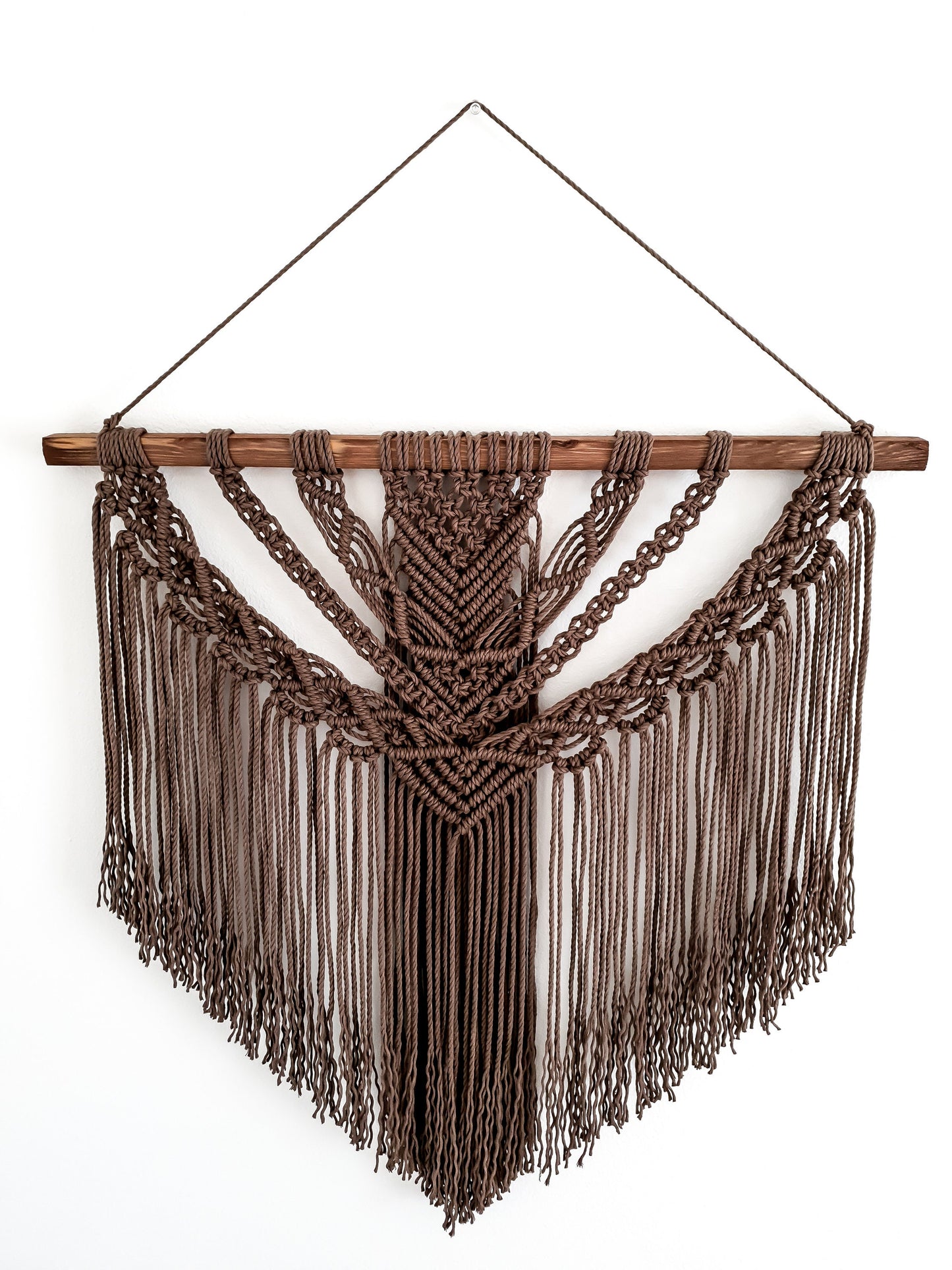 Large Macrame Wall Hanging, Macrame Wall Art, Woven Wall Hanging, Boho Wall Decor, Wall Tapestry, Macrame, Brown Macrame, Minimalist