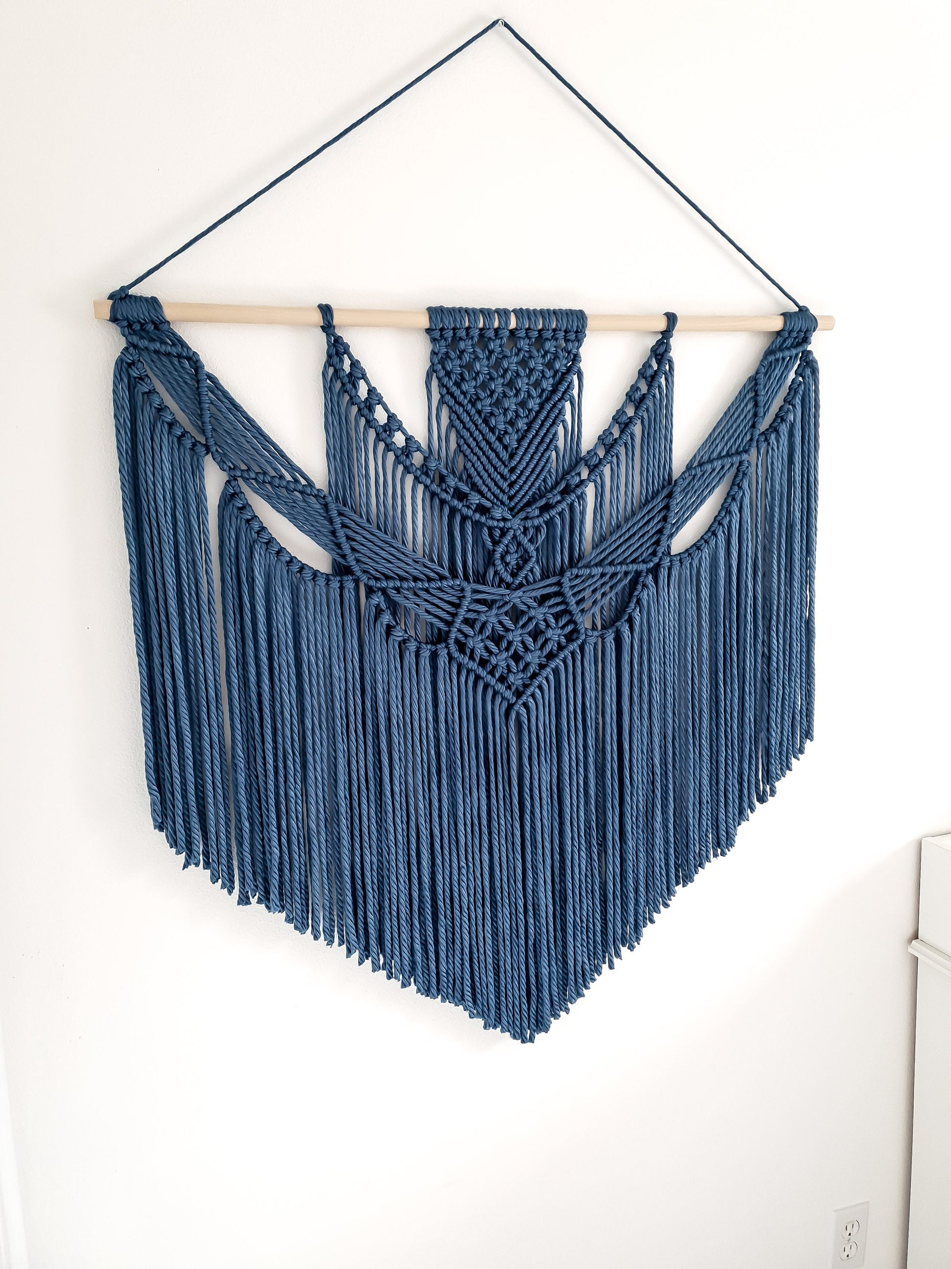 Extra Large Handmade Macrame Wall Hanging // Handmade in United States // 3 Feet Wide and 3 Feet Long