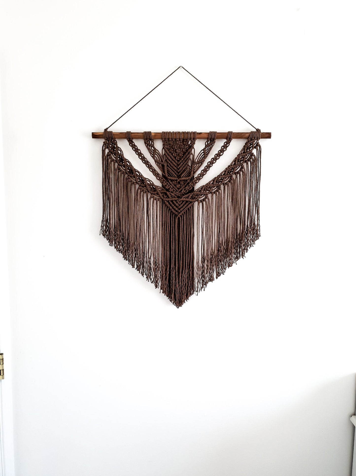 Large Macrame Wall Hanging, Macrame Wall Art, Woven Wall Hanging, Boho Wall Decor, Wall Tapestry, Macrame, Brown Macrame, Minimalist