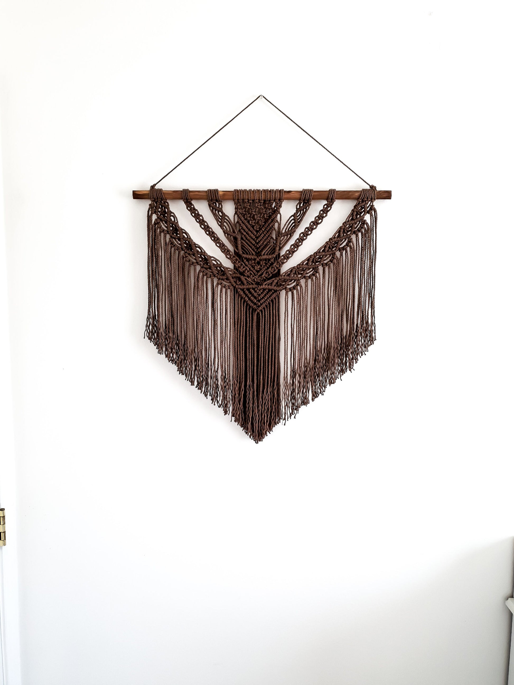 Large Macrame Wall Hanging, Macrame Wall Art, Woven Wall Hanging, Boho Wall Decor, Wall Tapestry, Macrame, Brown Macrame, Minimalist